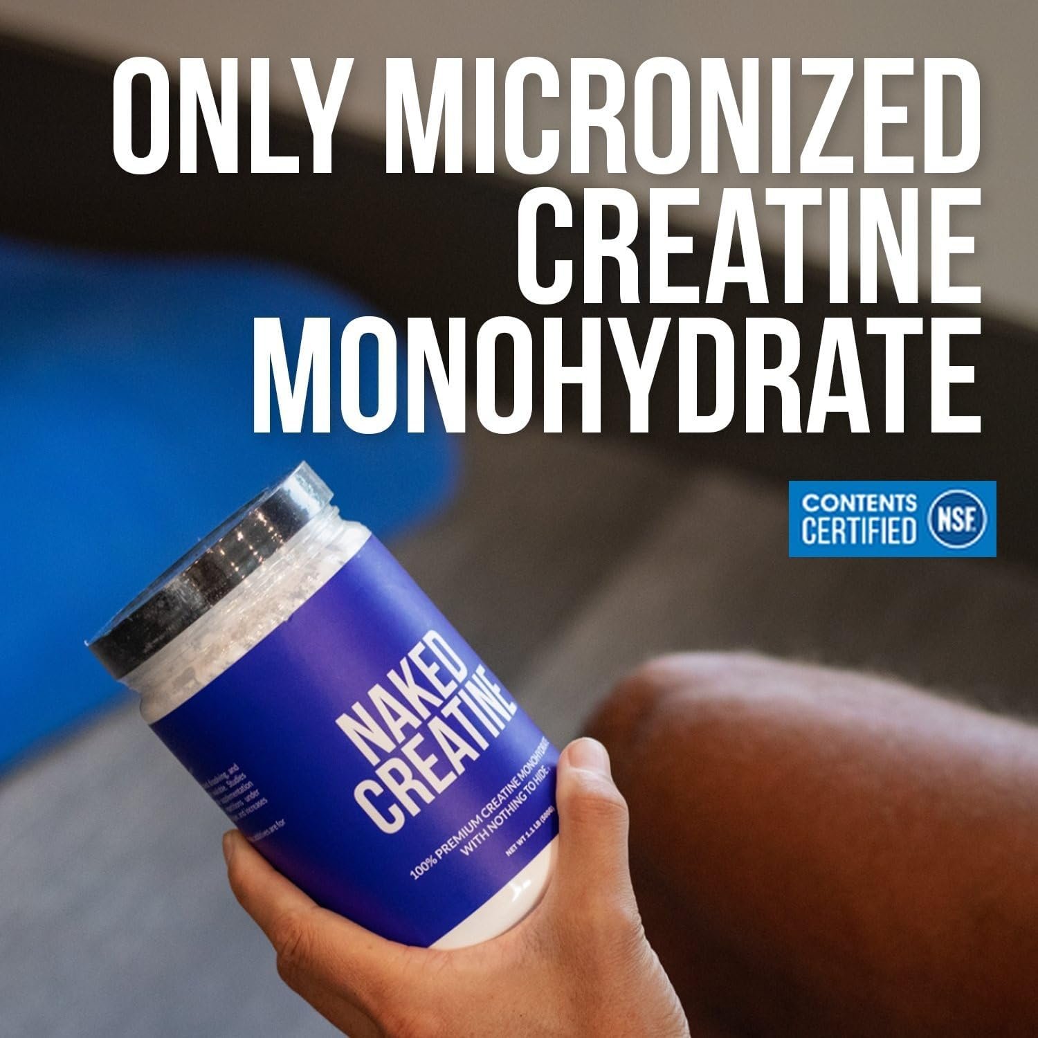 NAKED Pure Micronized Creatine Monohydrate Powder - NSF Certified, Unflavored, 500g, 1.1lb Bulk - Vegan, Non-GMO, Gluten-Free, Soy-Free, No Fillers, Supports Muscle Growth & Strength - 100 Servings - Image 5