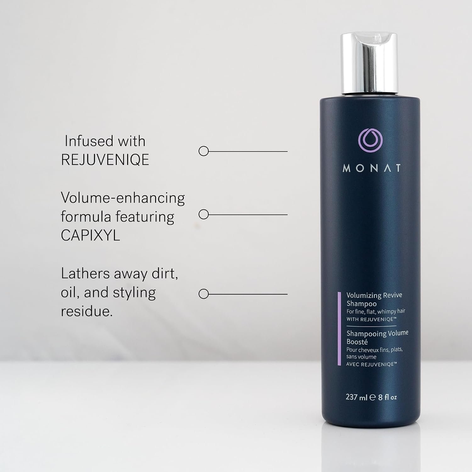 MONAT Volumizing Shampoo & Conditioner Set Infused with REJUVENIQE – Lightweight Care for Fine, Flat Hair – Enhances Volume, Adds Softness and Shine – Net Wt. 237 ml (8 fl. oz.) & 177 ml (6 fl. oz.) - Image 5