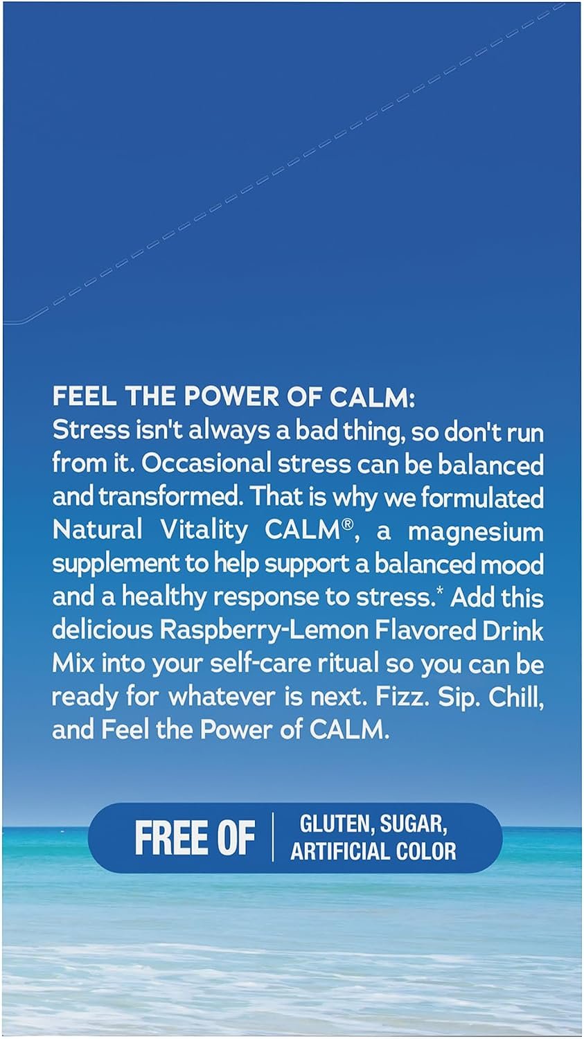 Natural Vitality Calm, Magnesium Citrate Supplement, Anti-Stress Drink Mix Powder - Gluten Free, Vegan, & Non-GMO, Raspberry Lemon, 0.12 oz, 30 Packets - Image 4