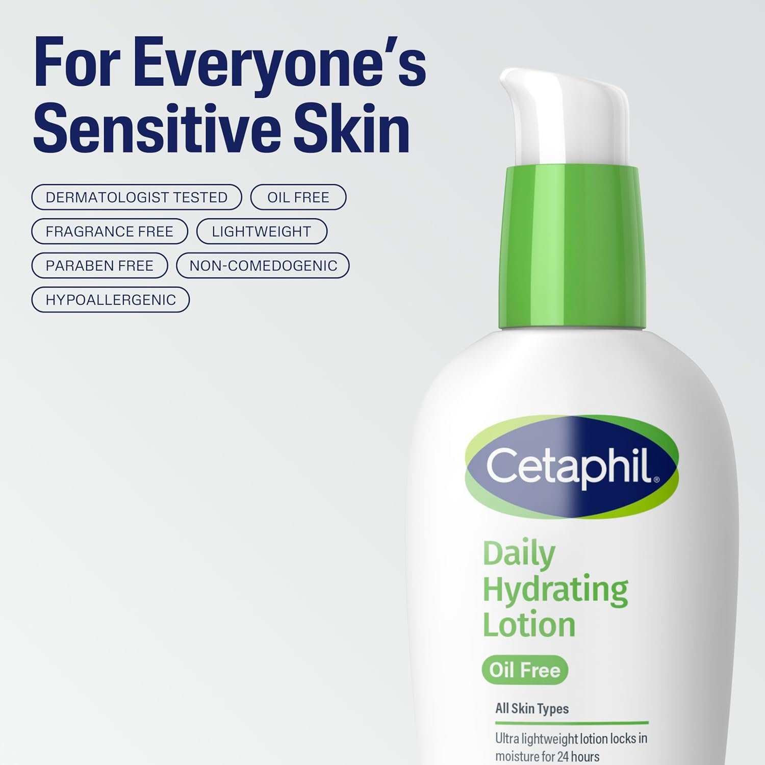Cetaphil Daily Hydrating Lotion for Face, With Hyaluronic Acid, 3 fl oz, Lasting 24 Hour Hydration, for Combination Skin, No Added Fragrance, Non-Comedogenic - Image 6