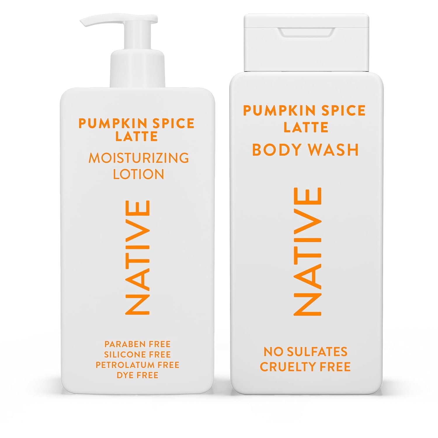 Native Body Wash & Moisturizing Lotion Set – Pumpkin Spice Latte – Naturally Derived Ingredients – Paraben Free – Daily Hydration & Gentle Clean – Personal Care Gift Bundle