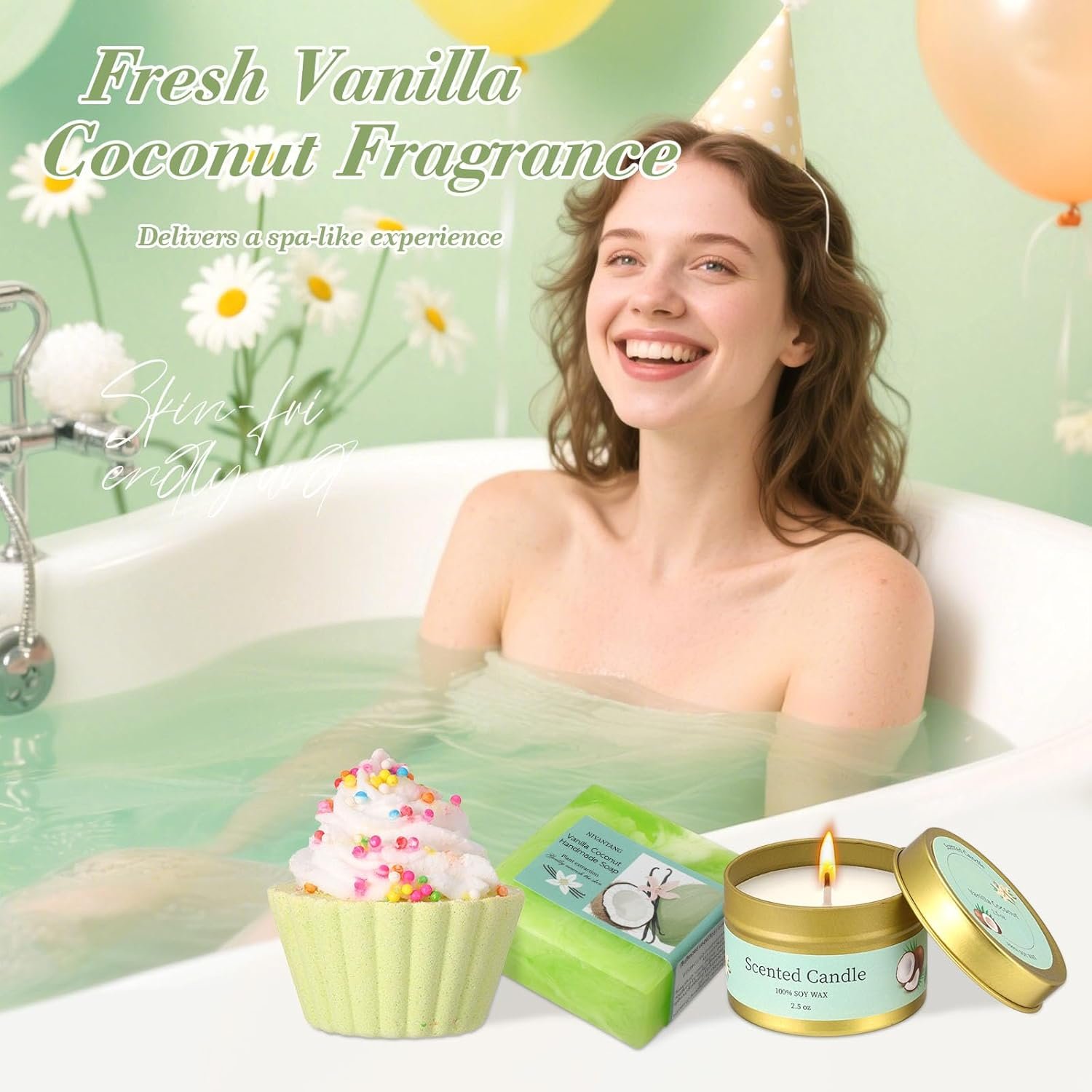 Daisy Birthday Gifts for Women, Self Care Gift Happy Birthday Gift Baskets for Women Friendship, Spa Gift Set Birthday Box Care Package for Women,Mom,Wife,Daughter,Sister,Girlfriend,Best Friend - Image 5