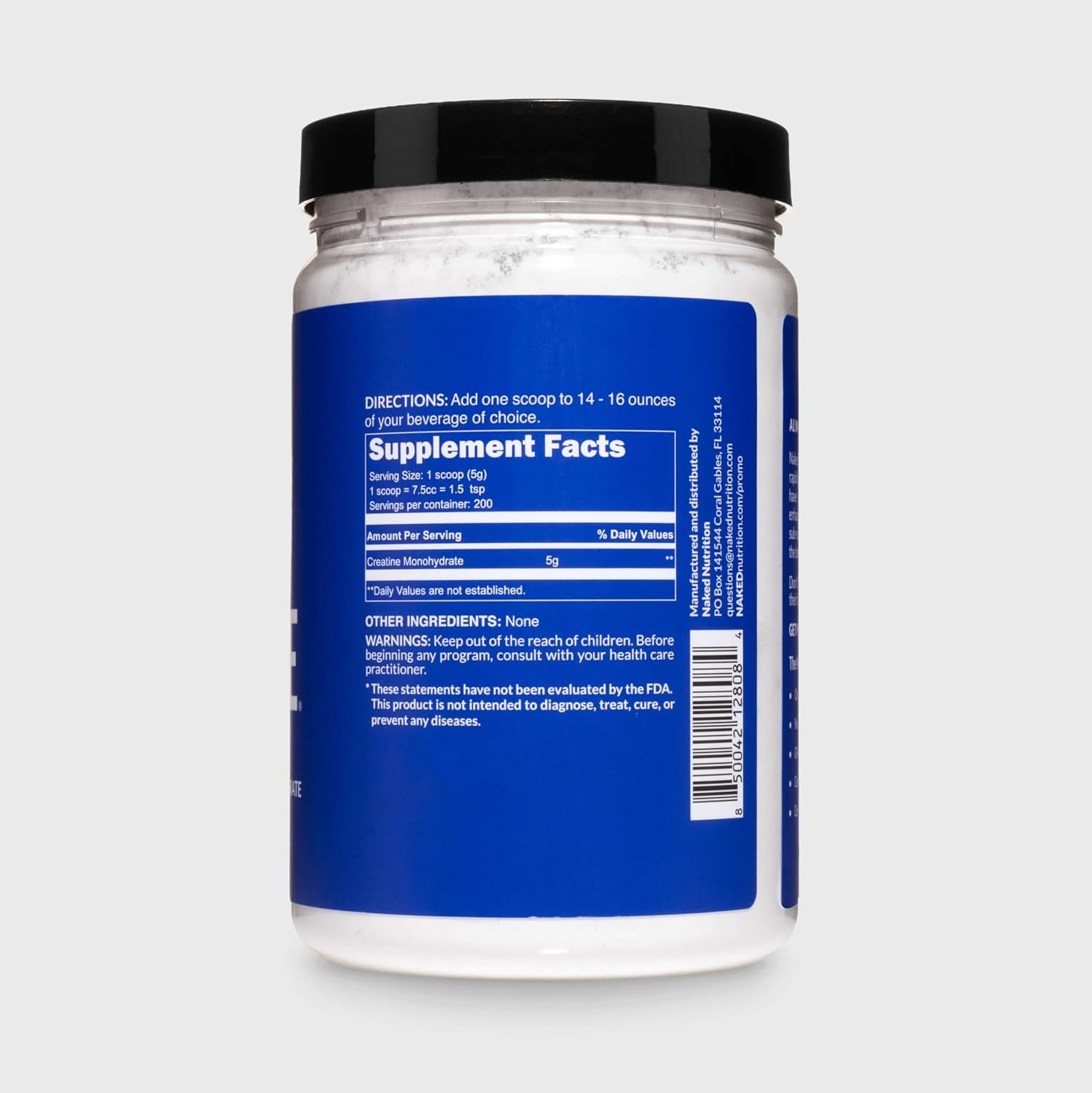 NAKED Pure Micronized Creatine Monohydrate Powder - NSF Certified, Unflavored, 500g, 1.1lb Bulk - Vegan, Non-GMO, Gluten-Free, Soy-Free, No Fillers, Supports Muscle Growth & Strength - 100 Servings - Image 8