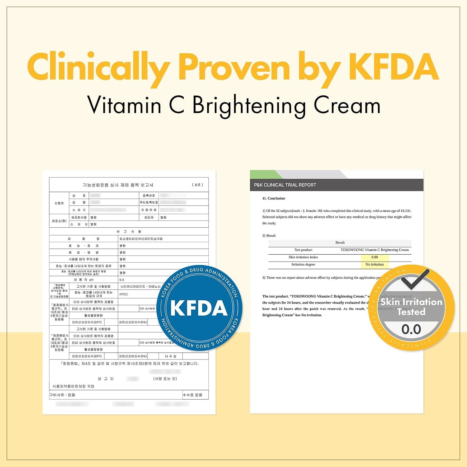 TOSOWOONG Vitamin C Brightening Cream for Even Skin Tone, Hyperpigmentation and Dark Spot Care with Glutathione, Tocopherol (Vitamin E), Ferulic Acid and Peptides, Korean Skincare, 50 ml /1.69 fl. oz. - Image 5