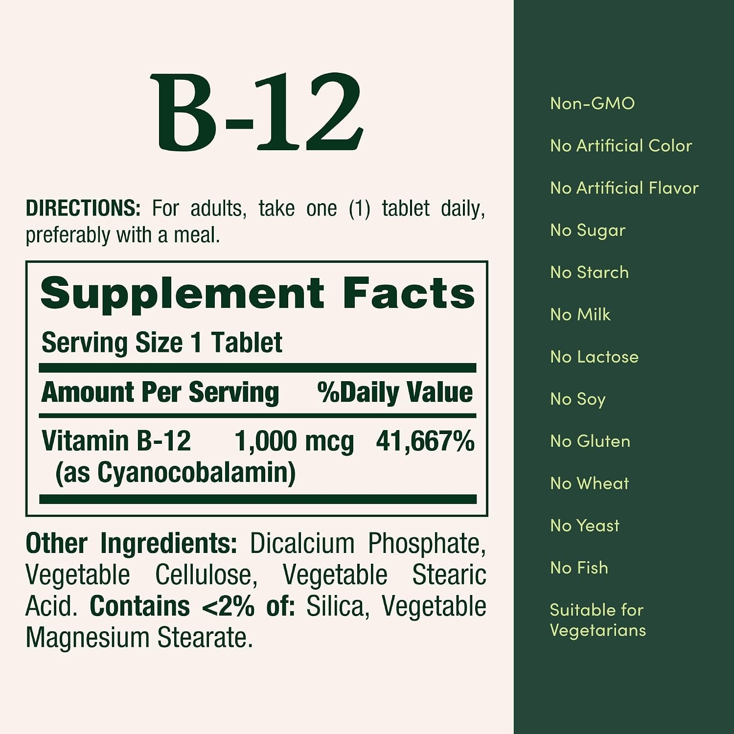 Nature's Bounty Vitamin B12 1000 mcg Supplements, Supports Energy Metabolism, 200 Ct - Image 5