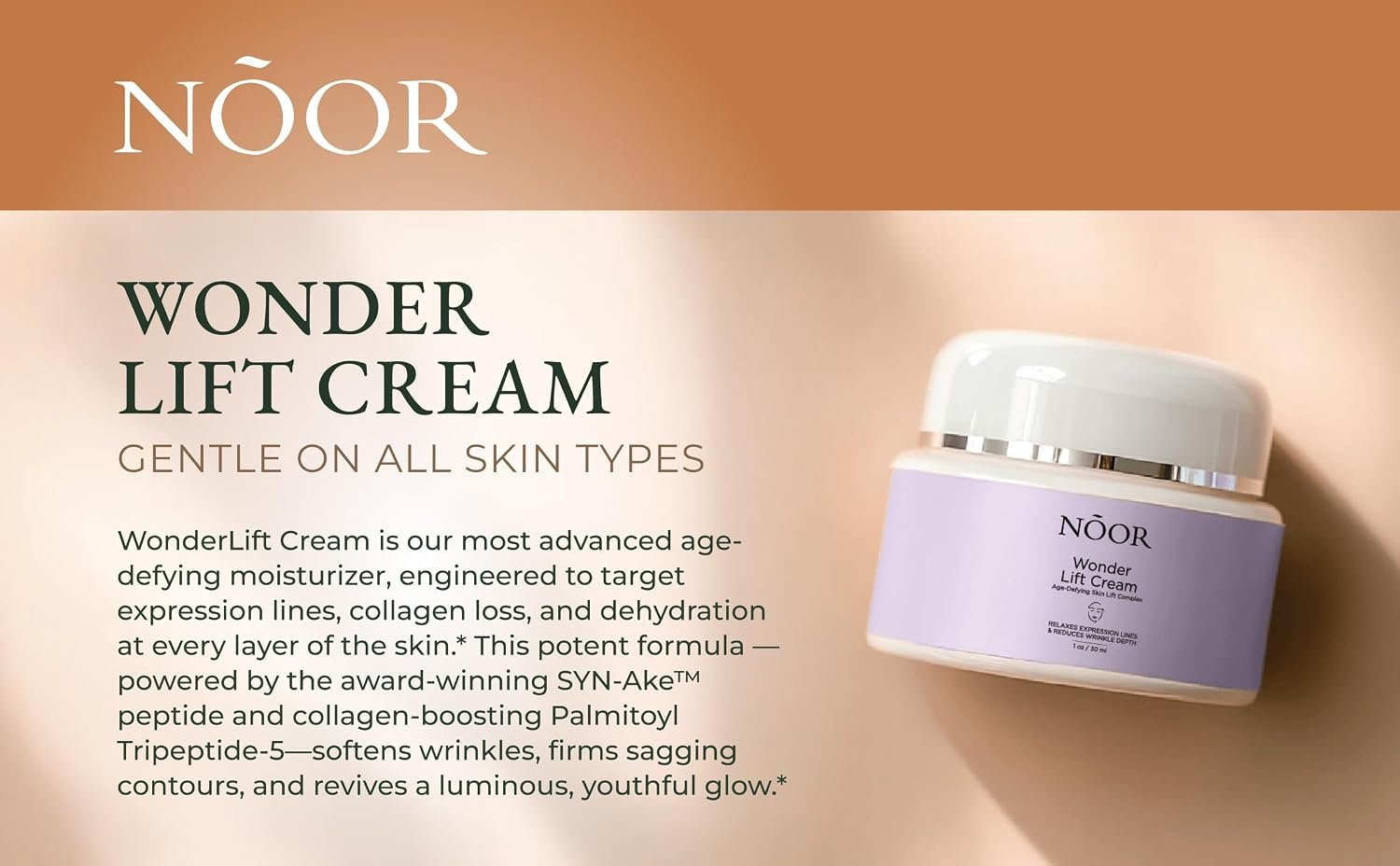 Noor Wonder Lift Cream for Women, Natural Anti-Aging Wrinkle teatment with Syn-Ake natural blend Promotes Anti Aging and Significantly Less Wrinkles In As Little As A Few Days - Image 9