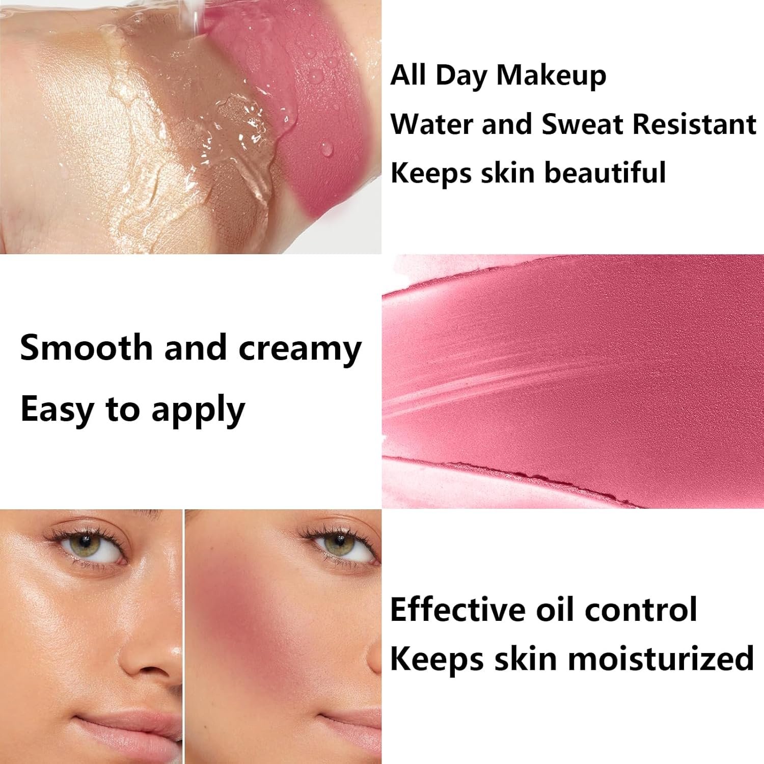 3Pcs Cream Contour Stick Makeup Kit, Shades with Highlighter, Blush and Bronzer Contour Stick for Sculpt the Cheeks, Long Lasting, Waterproof, Matte & Dewy Finish (LIGHT FAIR(8+10+12)) - Image 5