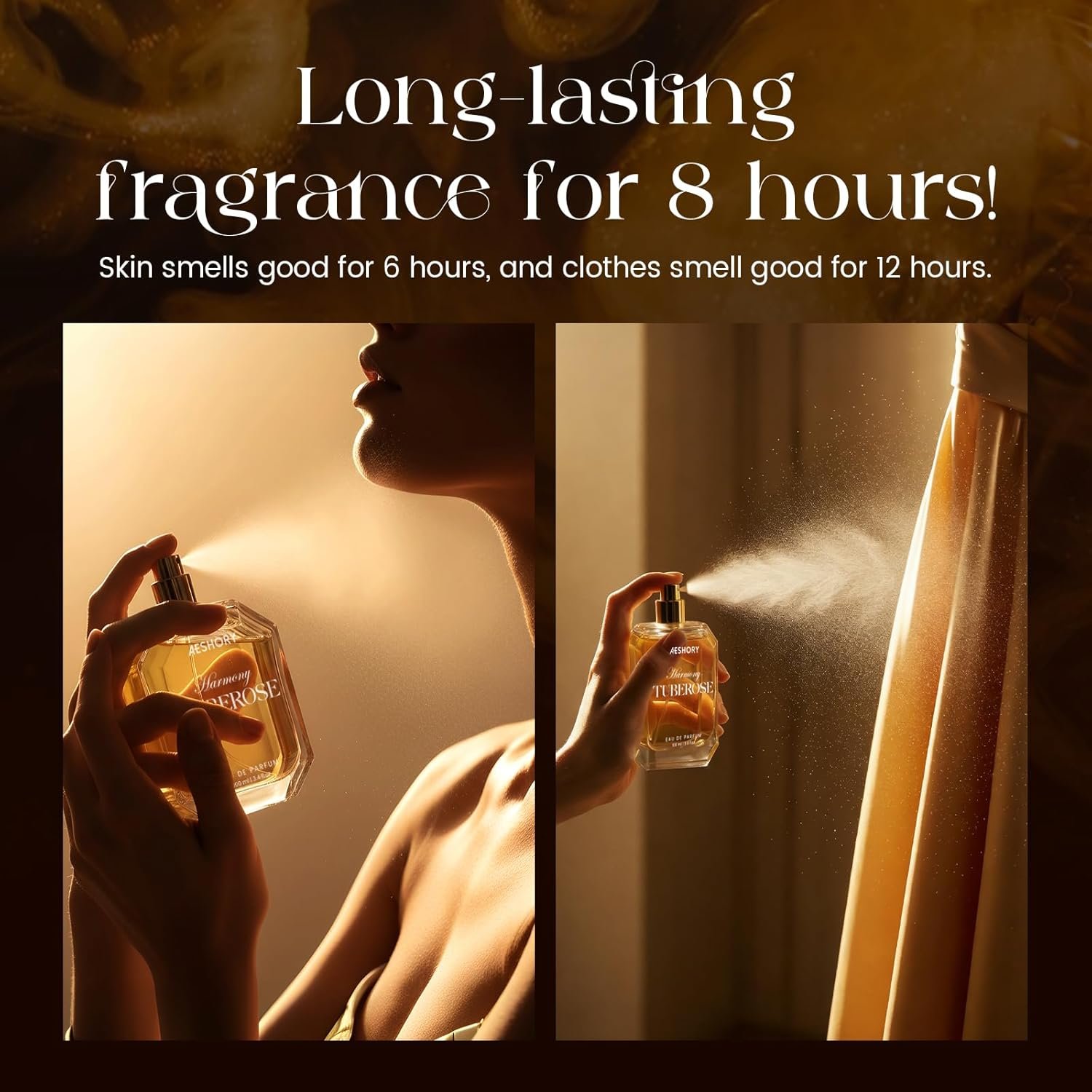 Luxury Women's Eau De Parfum Spray, 100 ML 3.4 Fl OZ, Unique Romantic Gourmand Long lasting Fragrance, Vanilla Musk Perfume Vegan Essentials Oils Notes, A Captivating Scent Feminine Gifts for Women - Image 7
