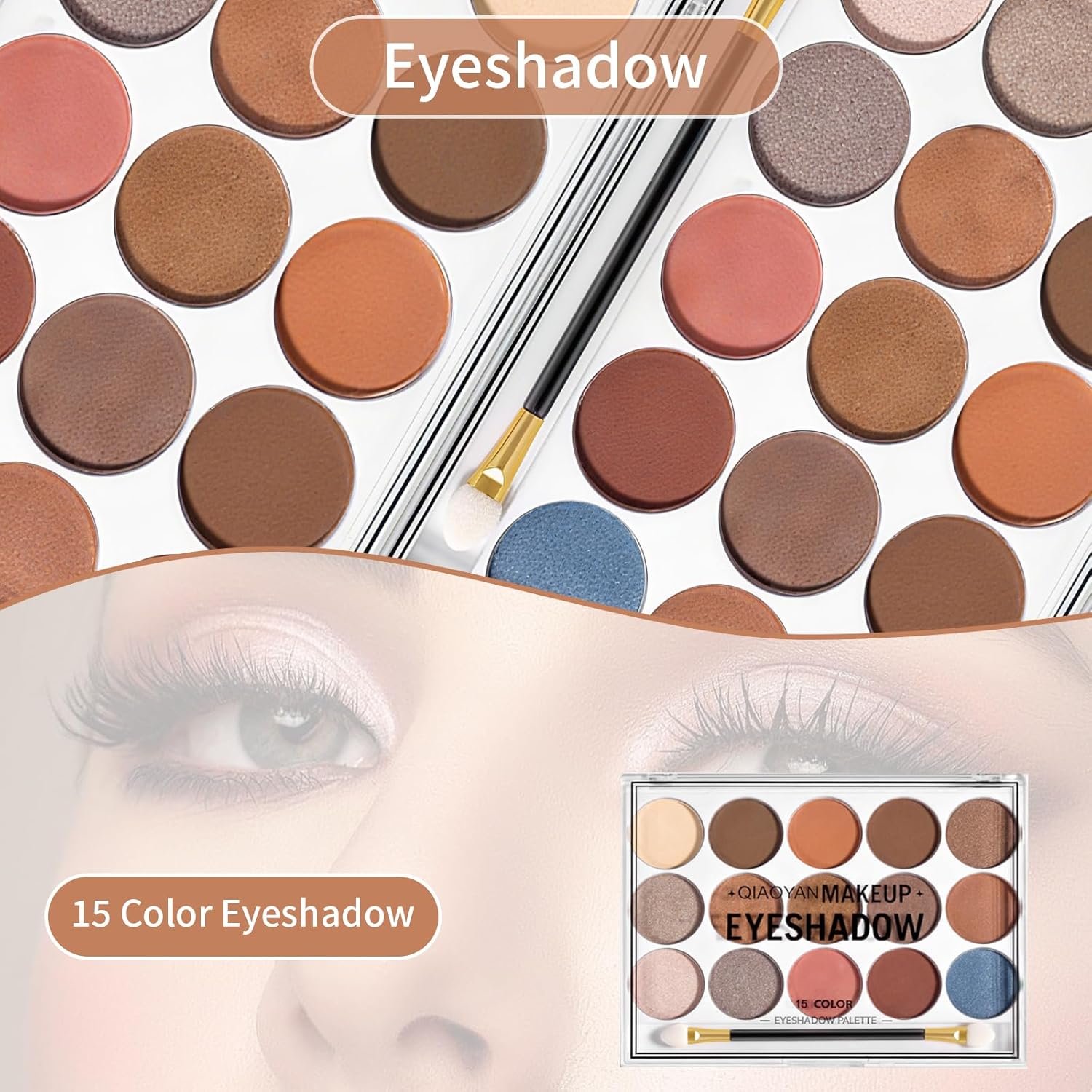 34 Pcs All in One Makeup Kit for Women Full Kit, Makeup Sets Includes Eyeshadow Palette Contour Stick Eyebrow Soap Cosmetic Brush Set Makeup Gift Set for Women Teen (A203) - Image 6