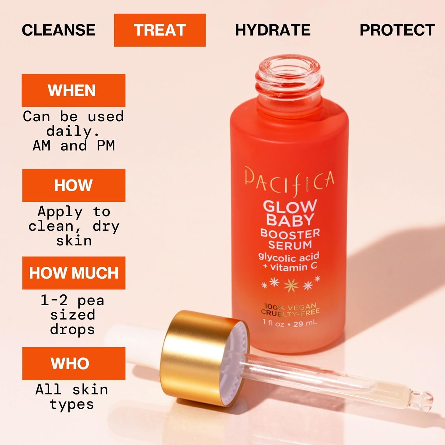 Pacifica Beauty | Glow Baby Vitamin C Trial + Value Kit | 3-Piece Skin Care Gift Set | Travel Friendly | Brightening Face Serum, Face Wash/Cleanser, Under Eye Patches | Glycolic Acid, AHA | Vegan - Image 10