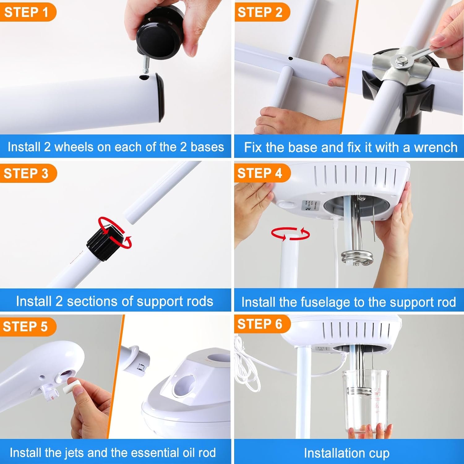 Professional Facial Steamer for Atomization Humidifier Atomizer, Adjustable Height and Angle, Face Steamer Clean Skin Firming Pores and Moisturizing Suitable for a Beauty, Spa, at Home - Image 8