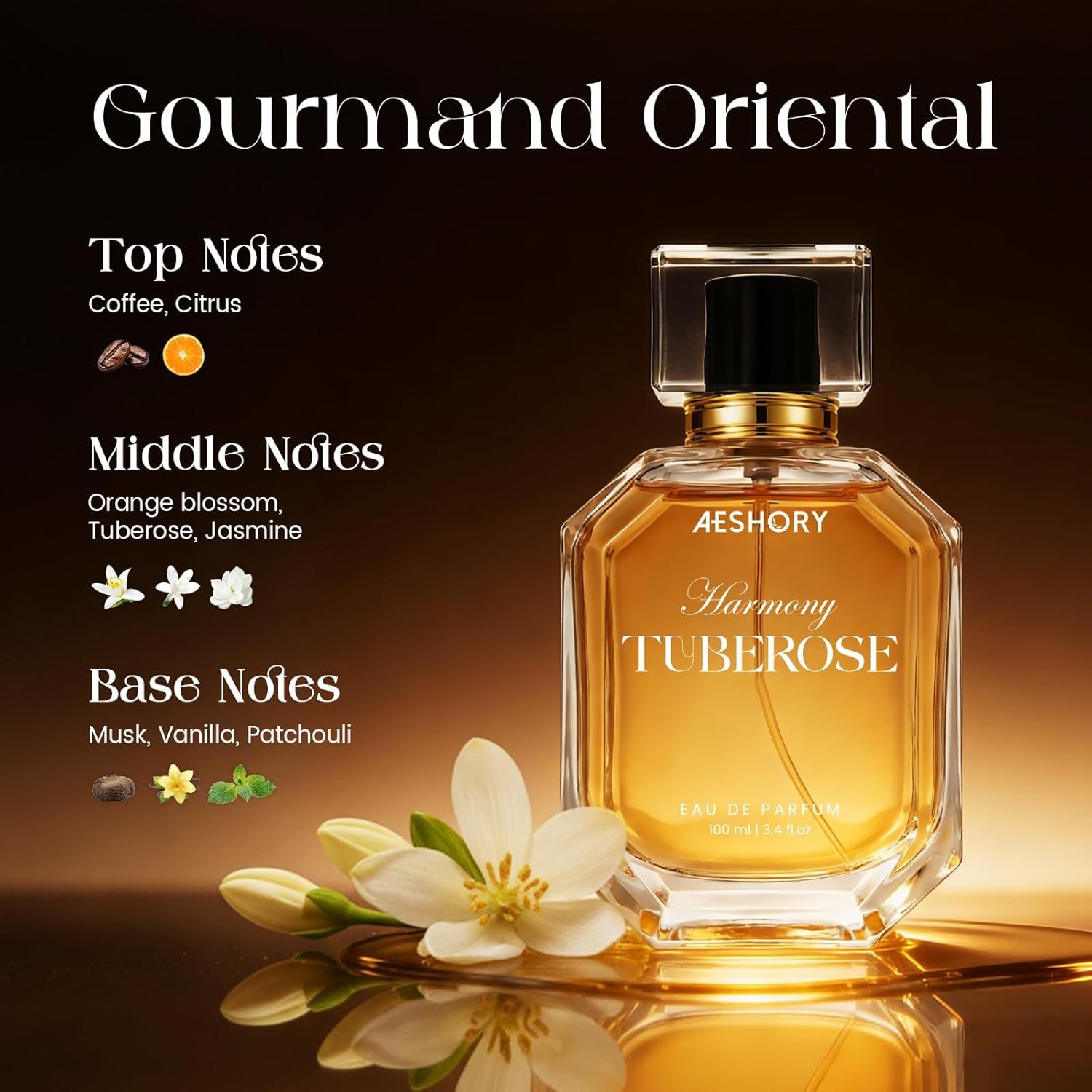 Luxury Women's Eau De Parfum Spray, 100 ML 3.4 Fl OZ, Unique Romantic Gourmand Long lasting Fragrance, Vanilla Musk Perfume Vegan Essentials Oils Notes, A Captivating Scent Feminine Gifts for Women - Image 4