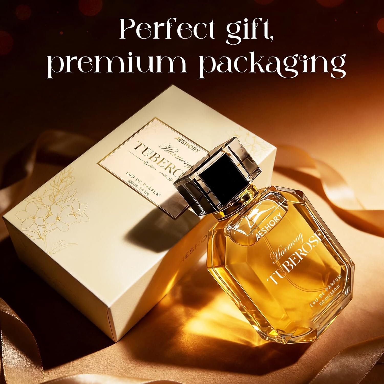 Luxury Women's Eau De Parfum Spray, 100 ML 3.4 Fl OZ, Unique Romantic Gourmand Long lasting Fragrance, Vanilla Musk Perfume Vegan Essentials Oils Notes, A Captivating Scent Feminine Gifts for Women - Image 3