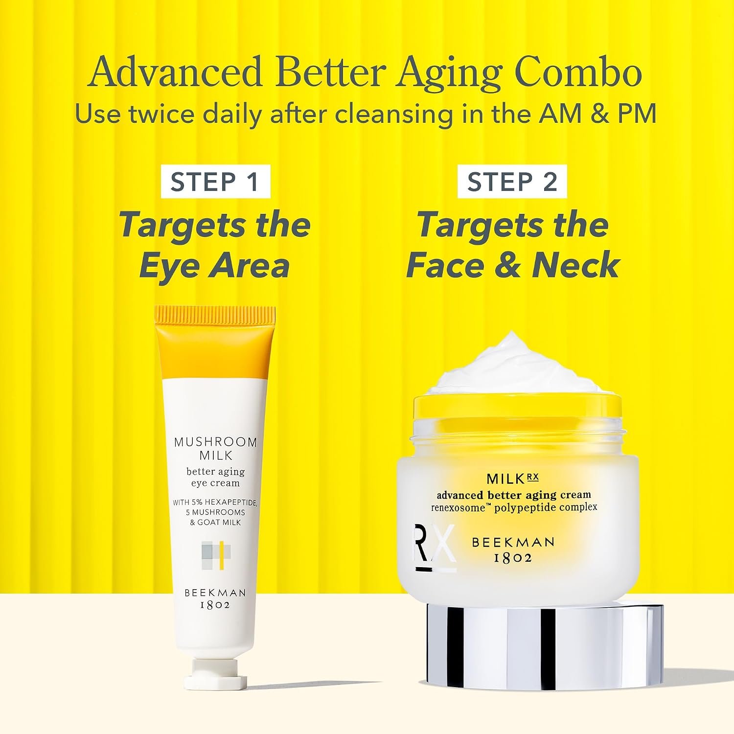 Beekman 1802 Milk RX Advanced Better Aging Collagen Moisturizer Face Cream – 4X Retinol Alternative with Goat Milk Exosomes & Polypeptide, Firming Cream, 1.69 fl oz - Image 7