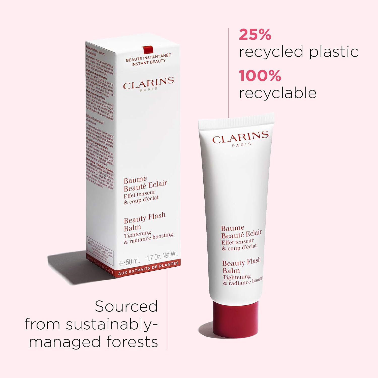 Clarins Beauty Flash Balm | 3-In-1 Hydrating 10-Minute Face Mask, Make-Up Primer, or Quick Pick Me Up Radiance Booster | Moisturizes, Brightens and Visibly Tightens | Non-Oily and Non-Comedogenic - Image 7