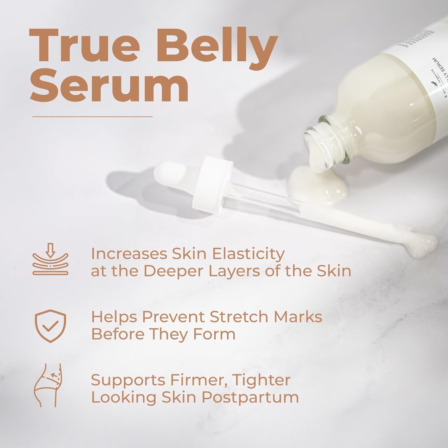 8 Sheep True Belly Serum, Pregnancy-Safe Skin Care Belly Oil with Triple-Weighted Hyaluronic Acid & Centella Asiatica, Supports Hydration & Skin Elasticity, Made in USA in Small Batches, 4 FL OZ - Image 2
