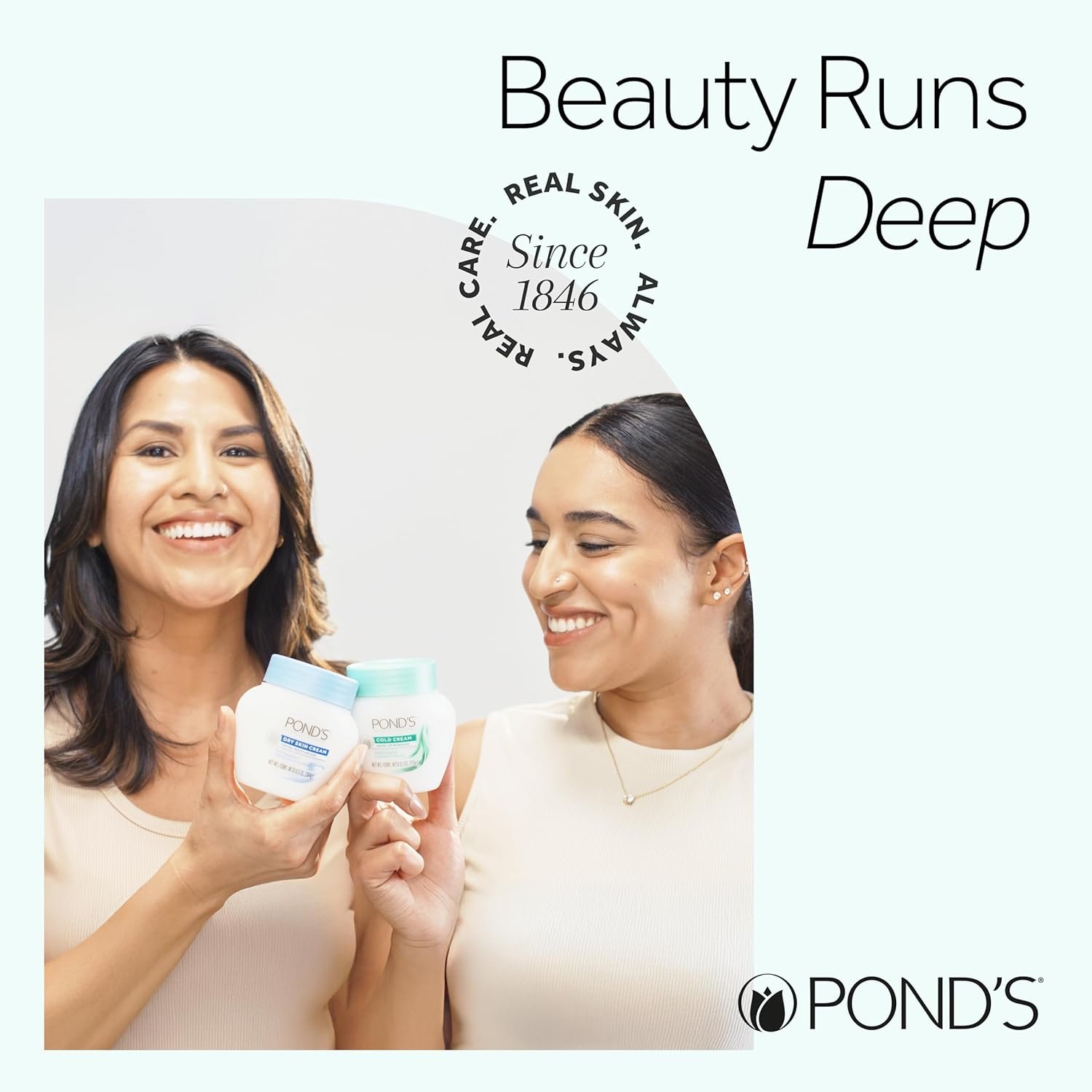Pond's Nourishing Moisturizing Cream, Crema S, Fragrance Free, Ivory, 14.1 Oz - Image 6