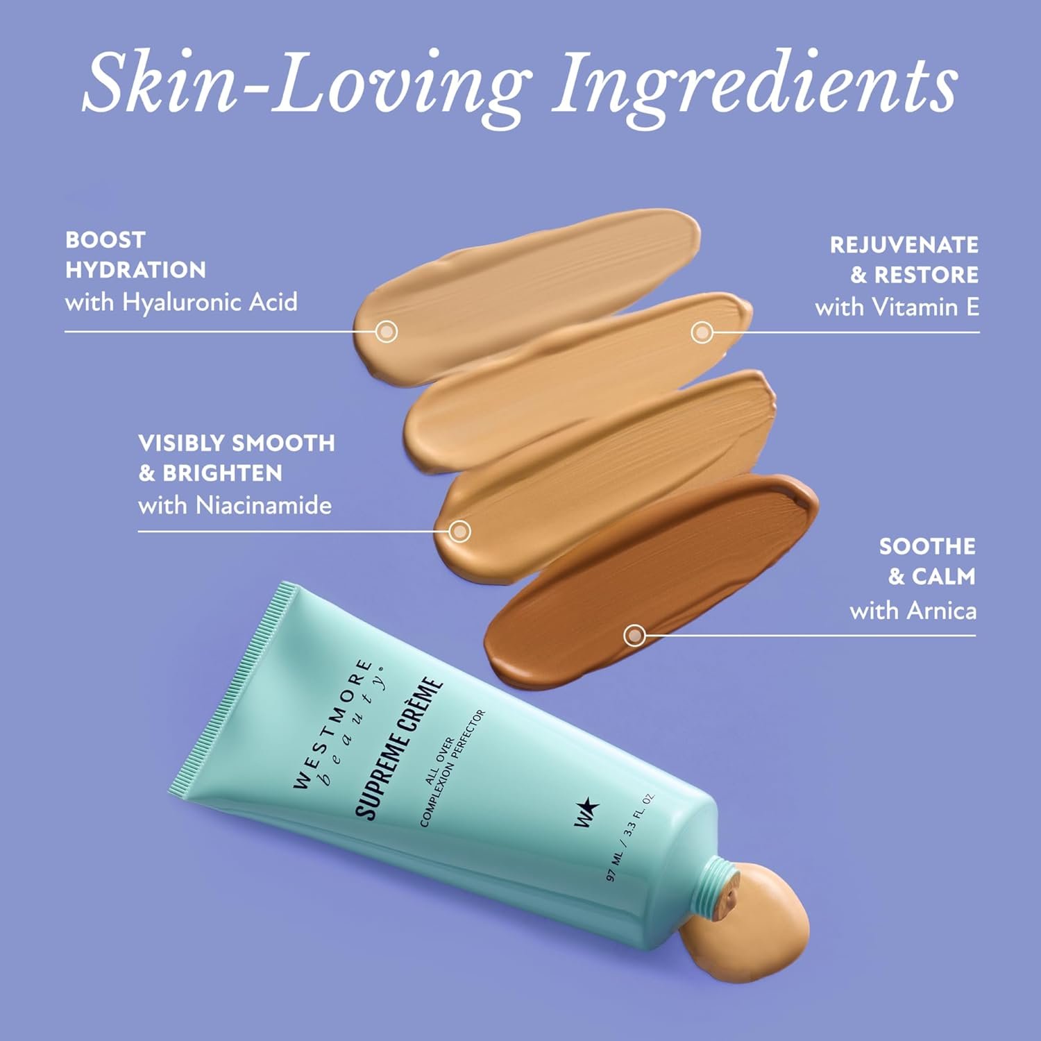 Westmore Beauty Supreme Creme All-Over Complexion Perfector – Long-Lasting CC Cream Foundation - Waterproof & Transfer-Resistant Skin Tint - 3.3 Oz Medium - Image 4