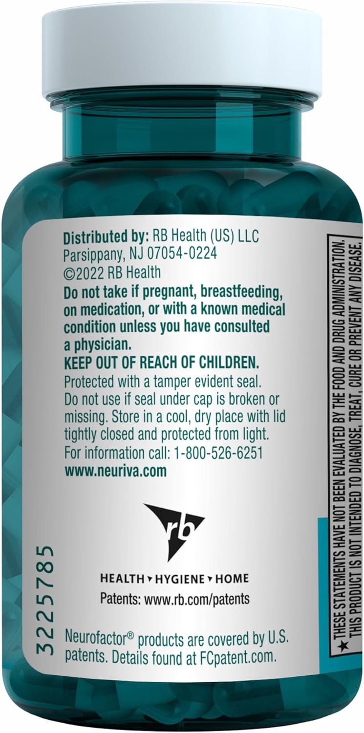 NEURIVA Plus Brain Supplements for Memory and Focus, Clinically Tested Nootropics Neurofactor and Phosphatidylserine, with Vitamin B12, Vitamin B6 and Folic Acid, 30 Count Capsules - Image 22