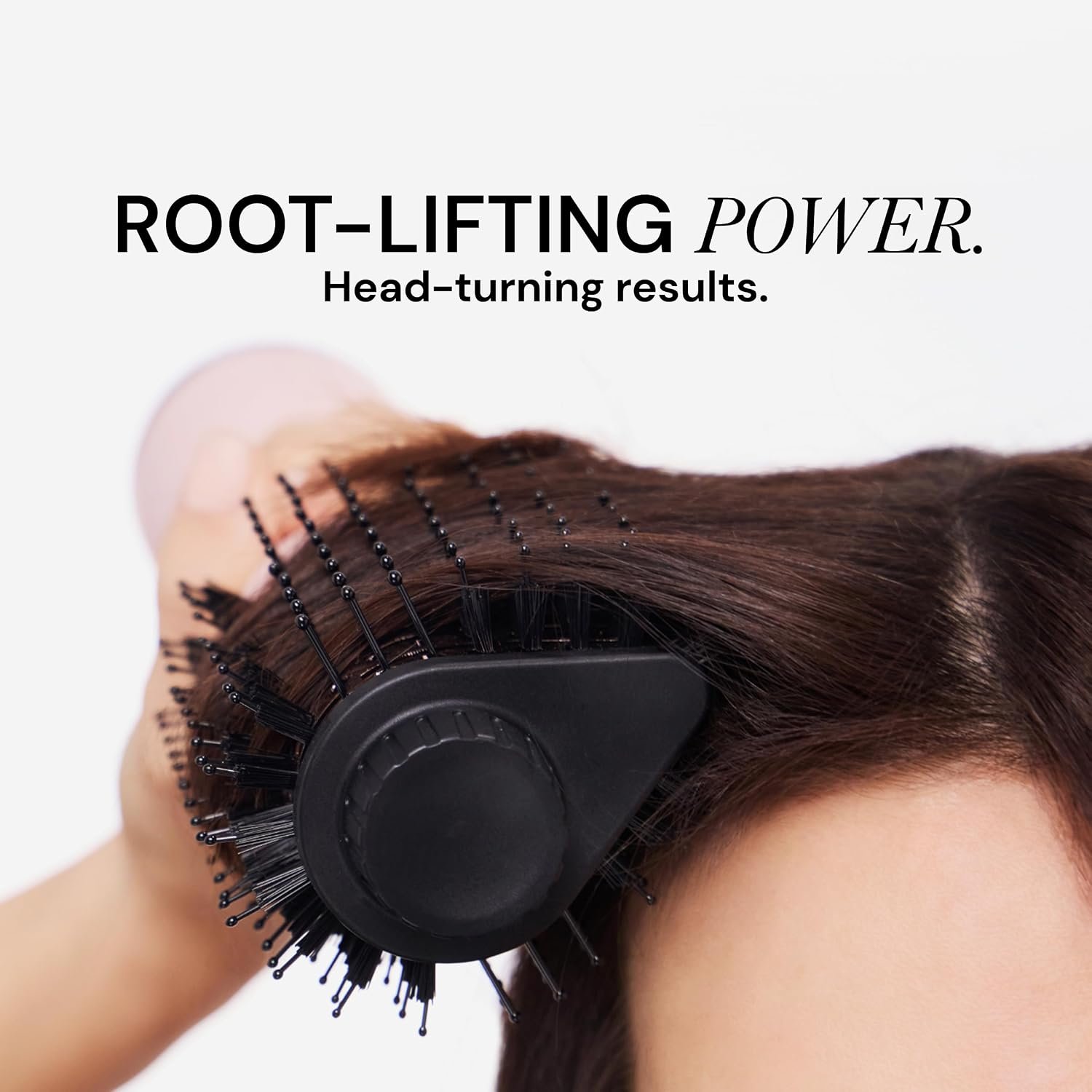 L'ANGE HAIR Le Volume Elevé 65MM 2-in-1 Titanium Brush Dryer | Dry and Style | Unique Teardrop Shape Barrel | 3 Heat Settings | 360° Vented Airflow | Ionic Technology for Frizz-Free Styling (Blush) - Image 8