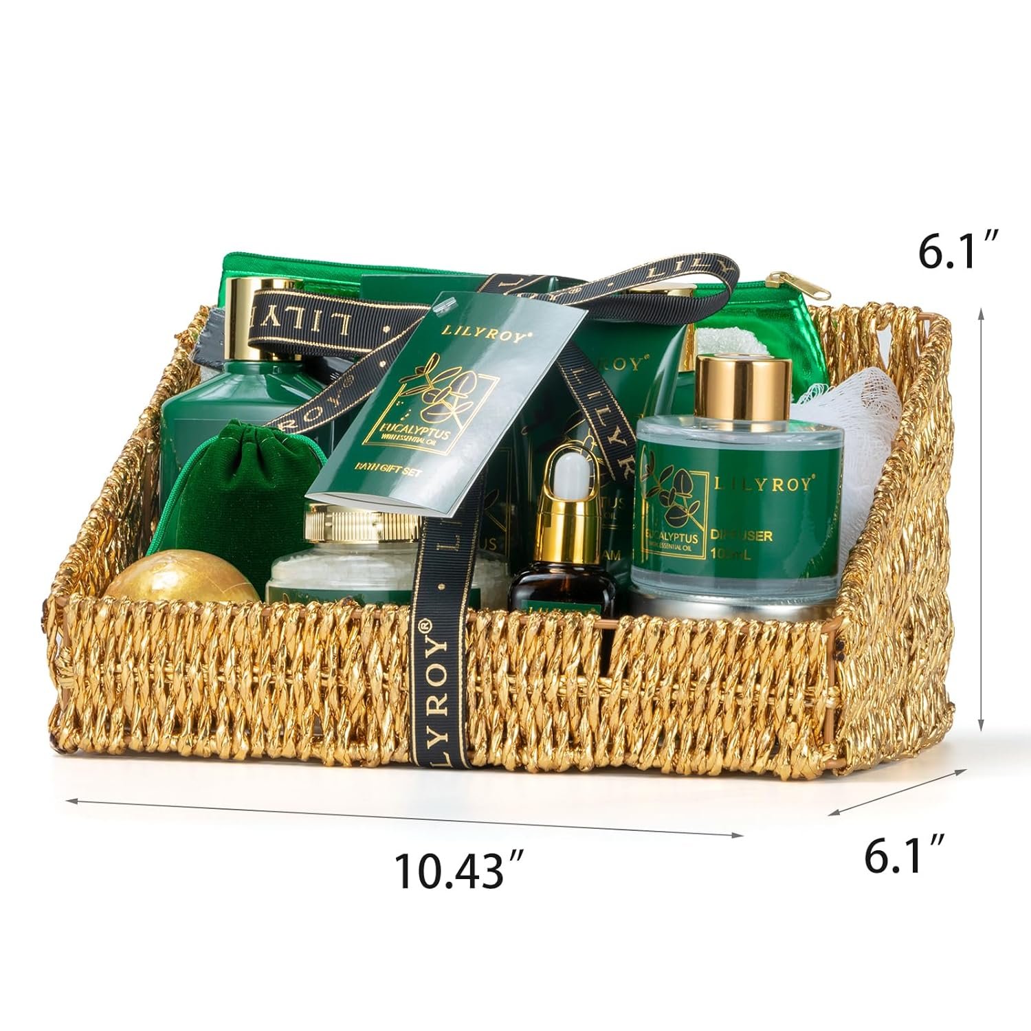 Fathers Day Gifts for Men, Gifts for Women, Birthday Gift, Spa Gift Baskets for Women - 15-Piece Premium Eucalyptus Bath Gift Set for Men - Spa Kit, Gift for Mothers Day, Christmas - Image 7