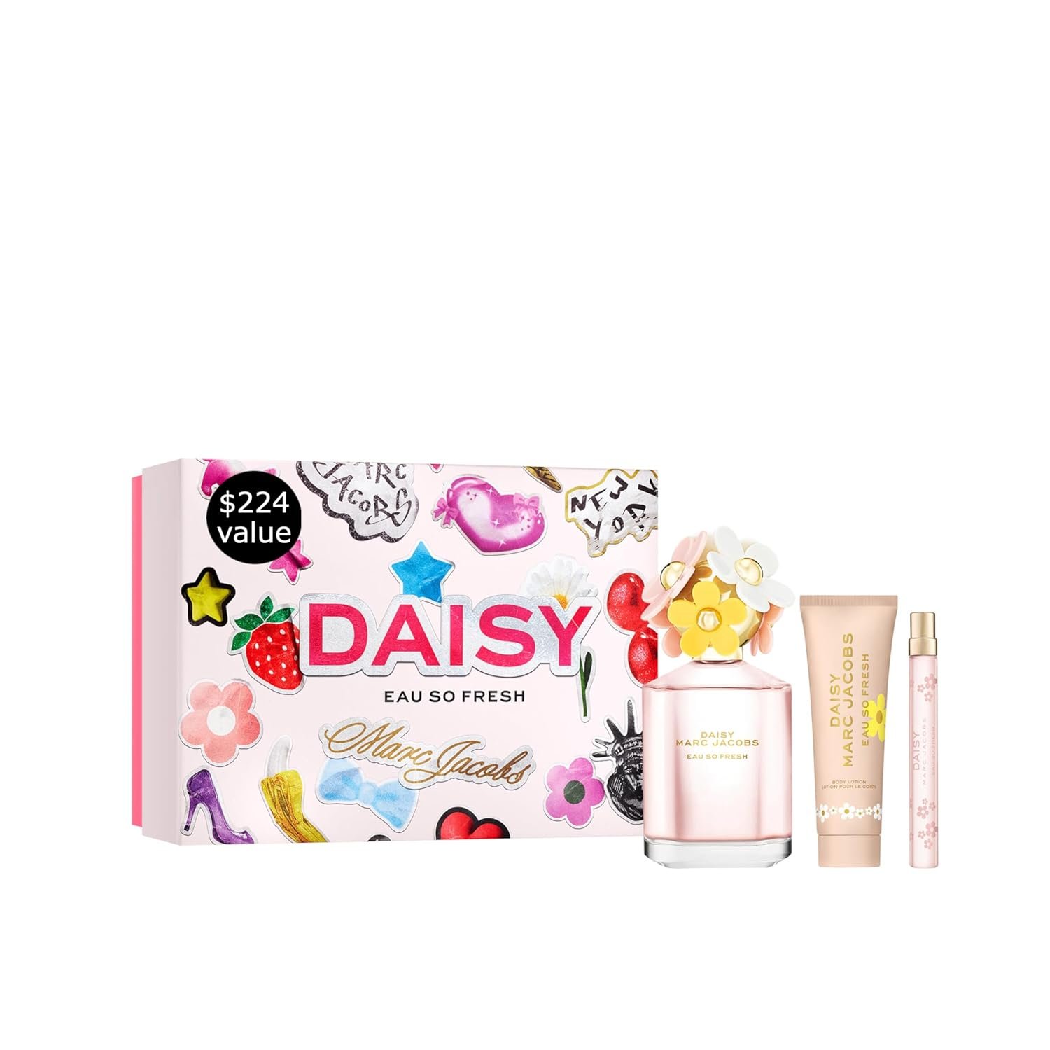 Marc Jacobs Daisy Eau So Fresh Eau de Toilette – Fresh Floral Women's Perfume – With Notes of Raspberry, Wild Rose, Grapefruit & Soft Musks