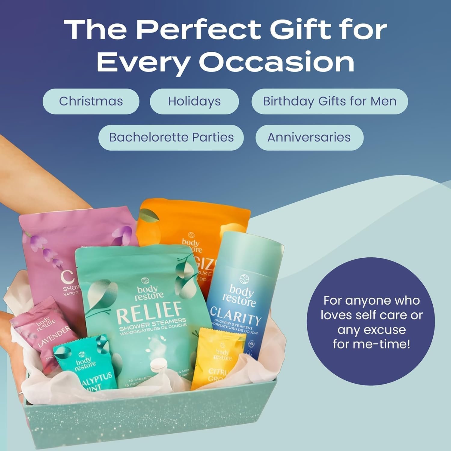 Body Restore Shower Steamers Aromatherapy 6 Pack – Fathers Day Gift for Dad, Birthday Gifts for Women & Men, Spa Stress Relief & Relaxation Self Care Gifts – Premium Clarity Essential Oil Tablets - Image 9
