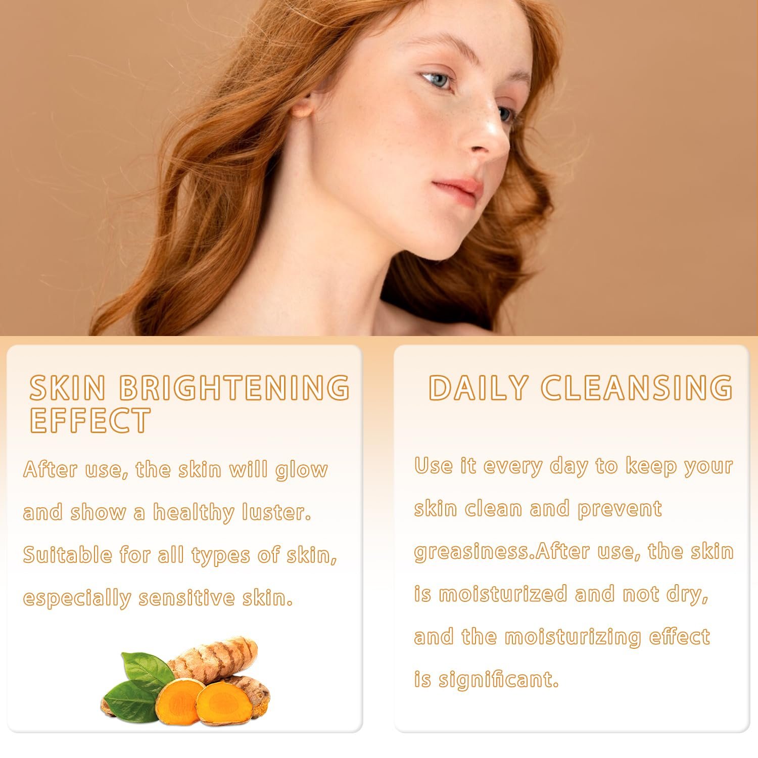 4Pcs Turmeric Wash and Care Three Piece Set,Turmeric Trio: Facial Wash,Cleansing Mousse & Soap for Skin Care,Turmeric Cleansing Exfoliating Pads,Turmeric Face Wash for Face & Body - Image 6