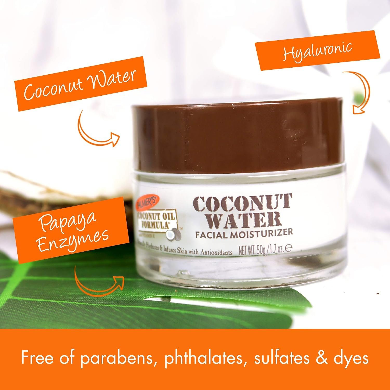 Palmer's Coconut Oil Formula Coconut Water Face Moisturizer, 1.7 Ounce Jar - Image 7
