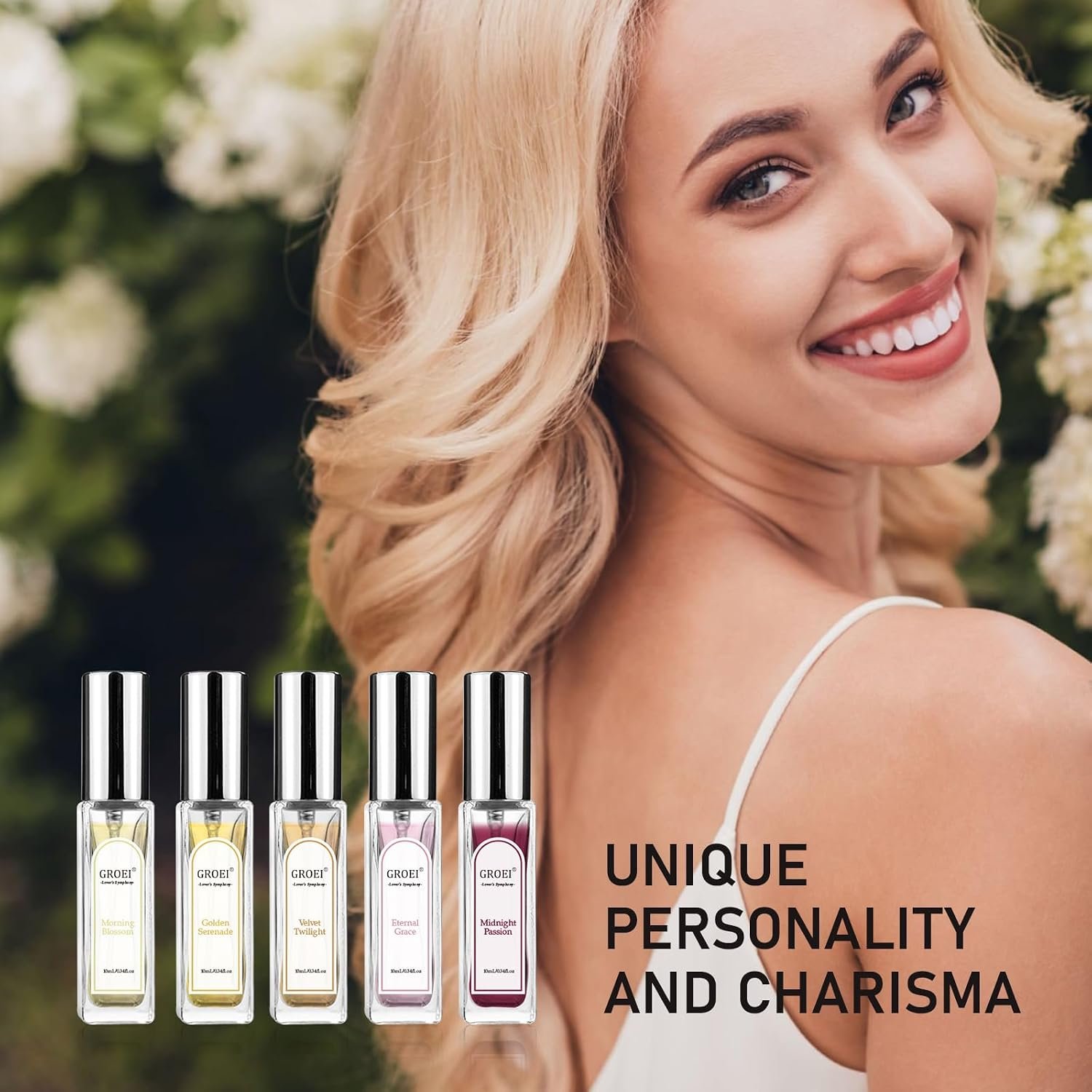 5-Piece Lover's Symphony Eau de Parfum Set – Floral & Fruity Perfume Sample Set for Women, Travel Size Mini Spray, Gift Box for Holiday Birthday Valentine's Day - Image 8