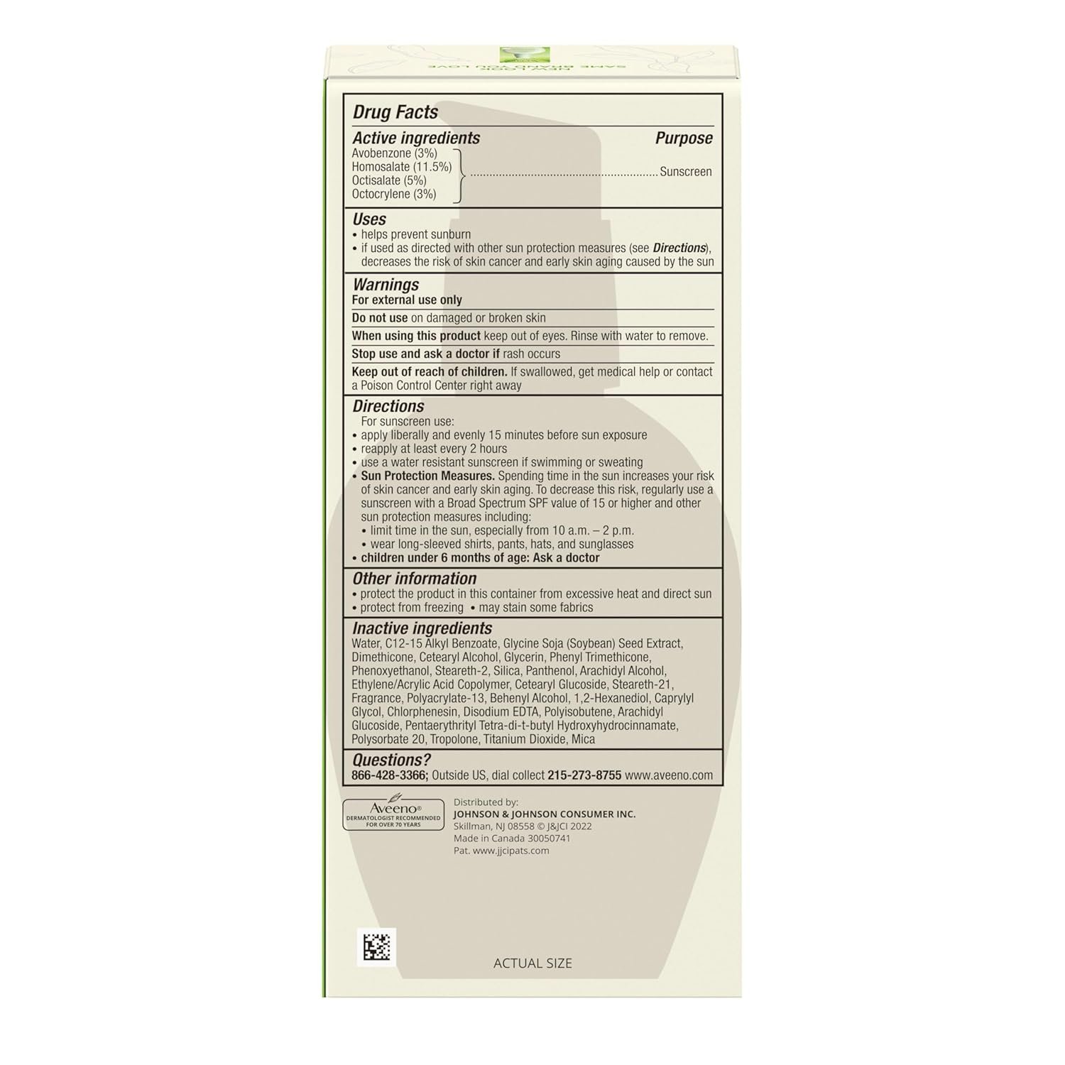Aveeno Skincare Bundle, Positively Radiant Daily SPF 15 Facial Sunscreen Moisturizer + Soy, 4 fl. oz, & Travel Size Daily Moisturizing Cream for Body, Face, & Hands, 0.8 oz, Two Pack, 2 Items - Image 6