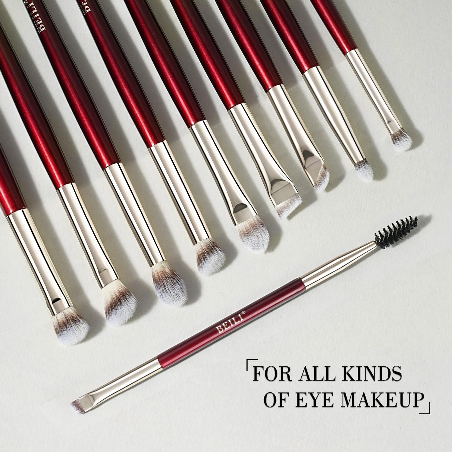 BEILI Makeup Brushes 15Pcs Professional Eyeshadow Brush Set Premium Synthetic Makeup Brushes for Liquid, Cream & Powder Eyeshadow - Image 6