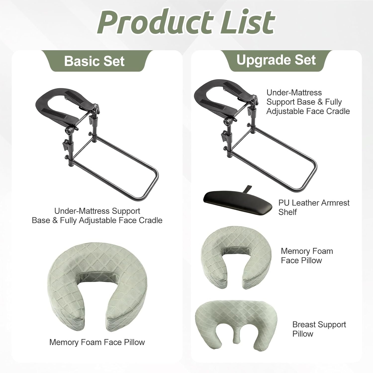 Massage Headrest for Bed, Adjustable Massage Face Cradle at Home, Portable Massage Table Kit for Sleeping Mattress, Face Down Pillow After Eye Surgery - Image 8