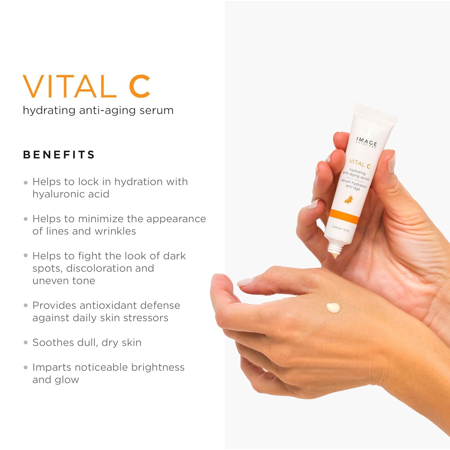 IMAGE Skincare, VITAL C Hydrating Face Serum, with Vitamin C and Hyaluronic Acid, to Brighten, Tone and Smooth Appearance of Wrinkle - Image 5