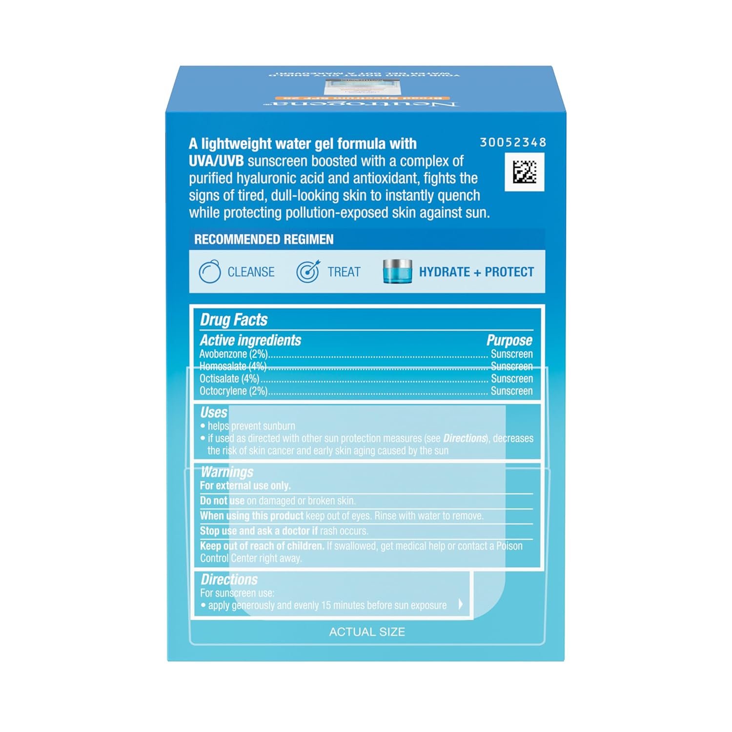 Neutrogena Hydro Boost City Shield Water Gel Face Moisturizer with Broad Spectrum SPF 25, Hydrating Facial Sunscreen with Hyaluronic Acid, Oil-Free and Non-Comedogenic Face Lotion, 1.7 oz - Image 8