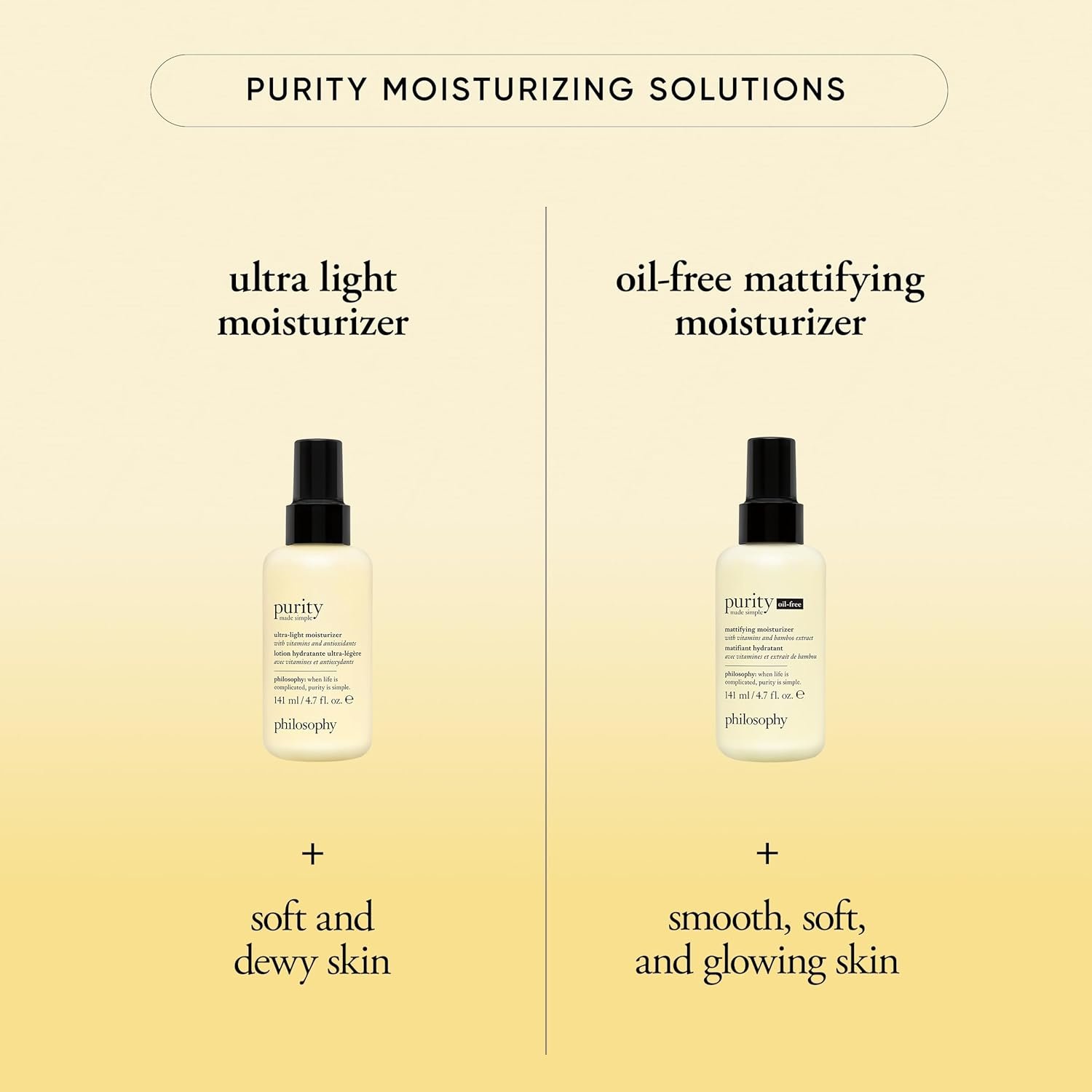 philosophy purity made simple pore face moisturizer - with vitamins C & E, green tea, meadowfoam seed oil & chia seed oil - ultra-light nourishing formula delivers 24-hour hydration - Image 4