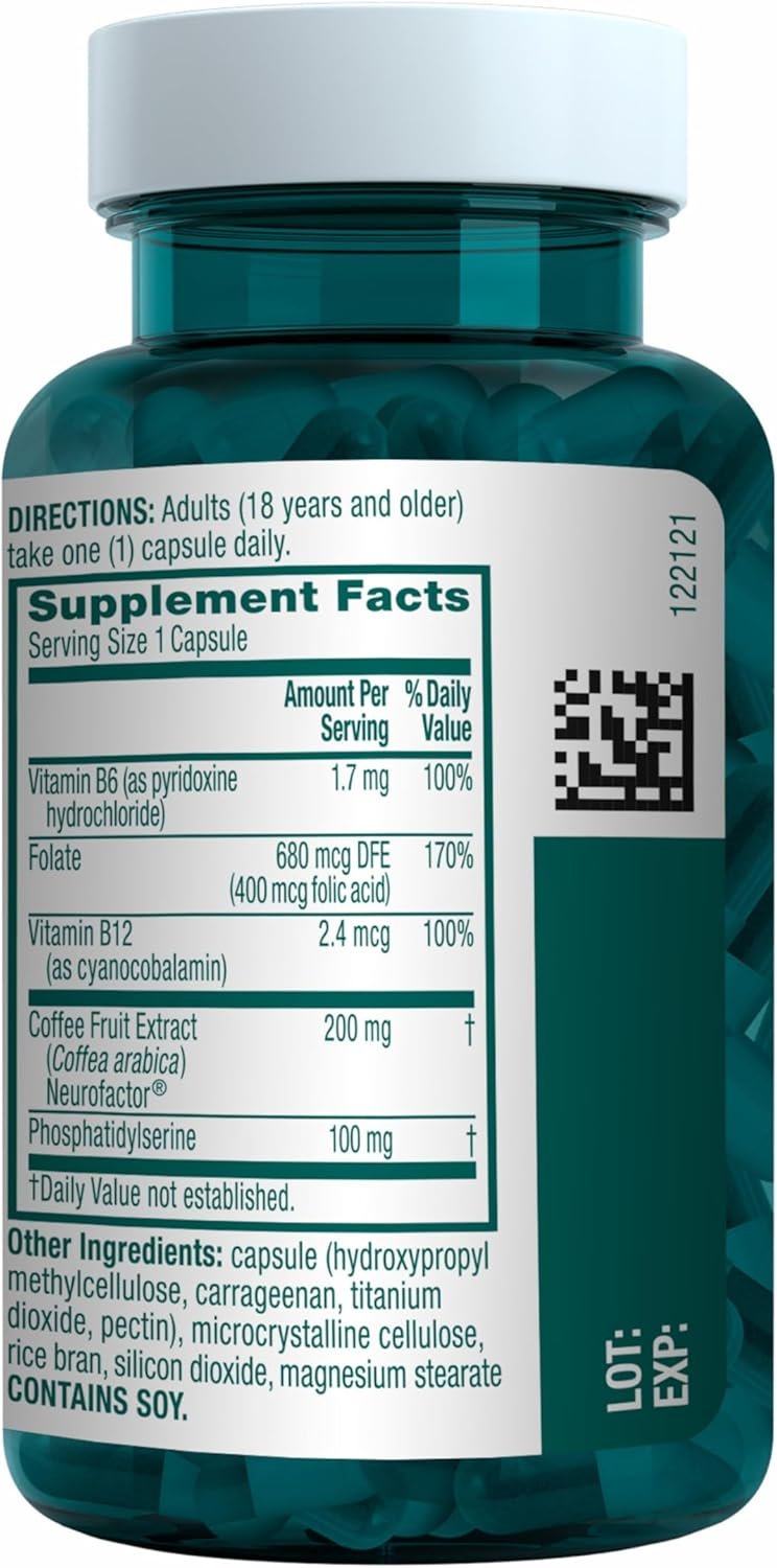 NEURIVA Plus Brain Supplements for Memory and Focus, Clinically Tested Nootropics Neurofactor and Phosphatidylserine, with Vitamin B12, Vitamin B6 and Folic Acid, 30 Count Capsules - Image 23