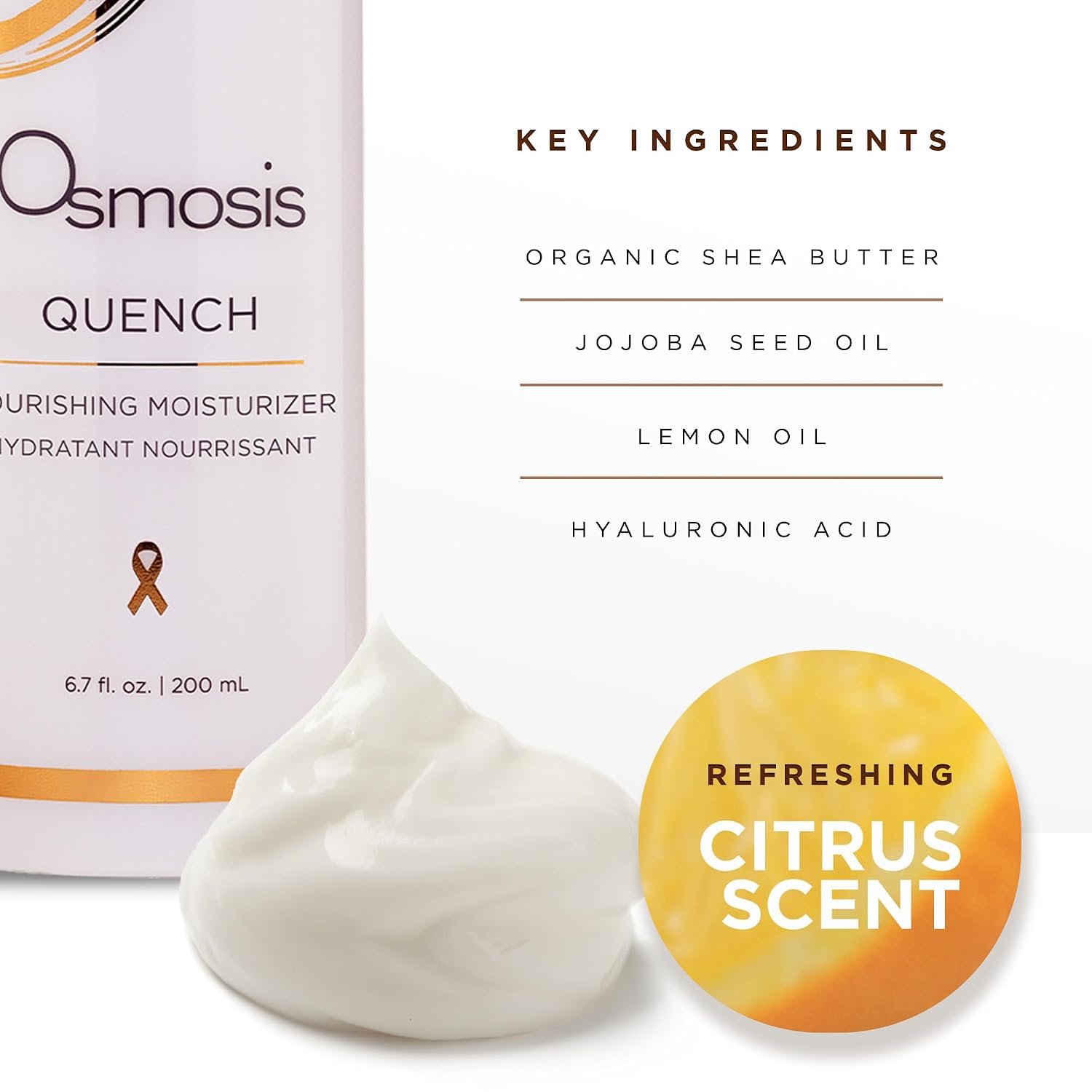 OSMOSIS QUENCH Daily Hydrating Facial Moisturizer Face Lotion with Jojoba Oil, Shea Butter, and Hyaluronic Acid, For Dry To Normal Skin - Image 3