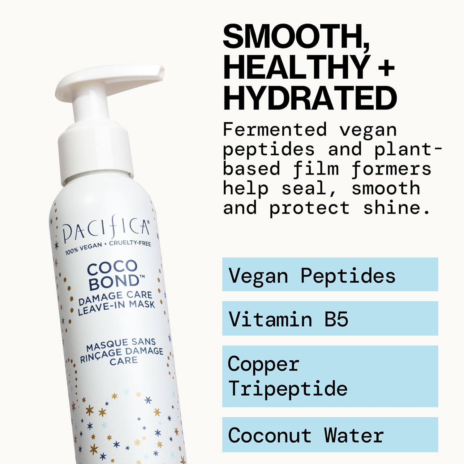 PACIFICA Beauty, Coco Bond Damage Care Leave-In Repair Mask Treatment, Dry & Damaged Hair from Bleach, Color, Chemical Services, Chlorine, & Heat, Coconut, Vegan - Image 4