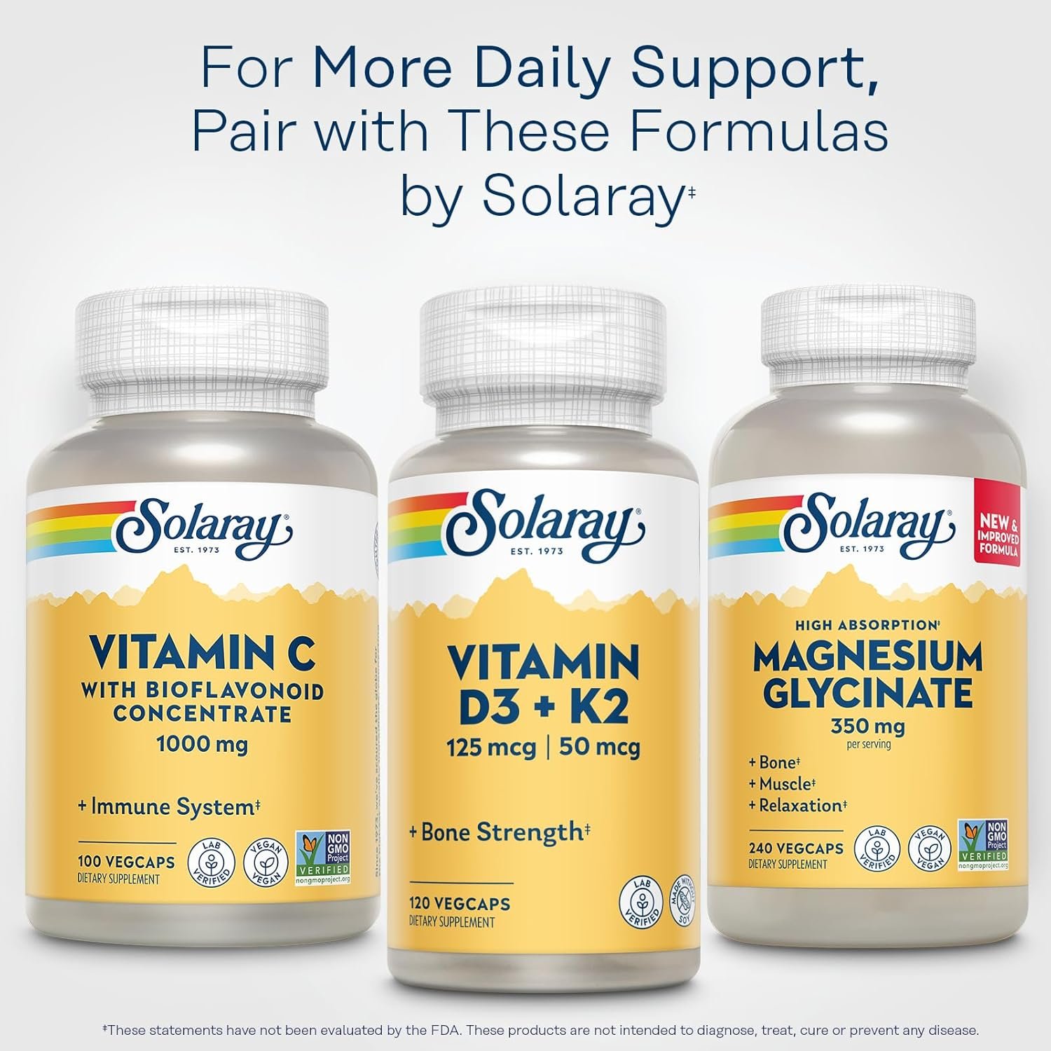 SOLARAY Vitamin C 1000mg with Bioflavonoids Concentrate - Vitamin C Capsules with Rose Hips and Acerola Cherry - Antioxidant, Heart Health and Immune Support Supplement, Vegan, Non-GMO, 100 Servings - Image 6