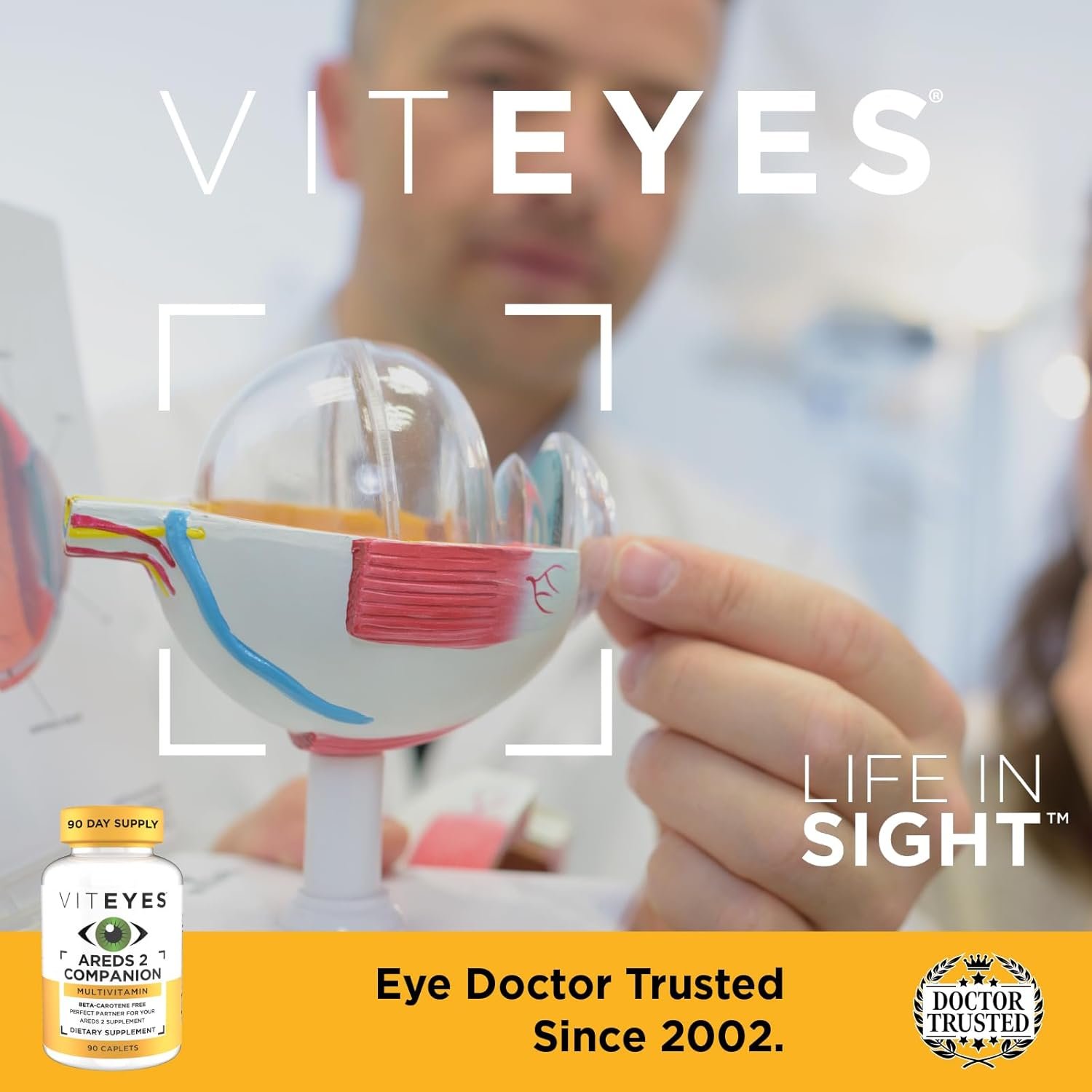 Viteyes Classic AREDS 2 Companion Beta-Carotene Free Multivitamin Supplement, Comprehensive Multivitamin Formula for AREDS 2 Users, 90 Caplets - Image 4
