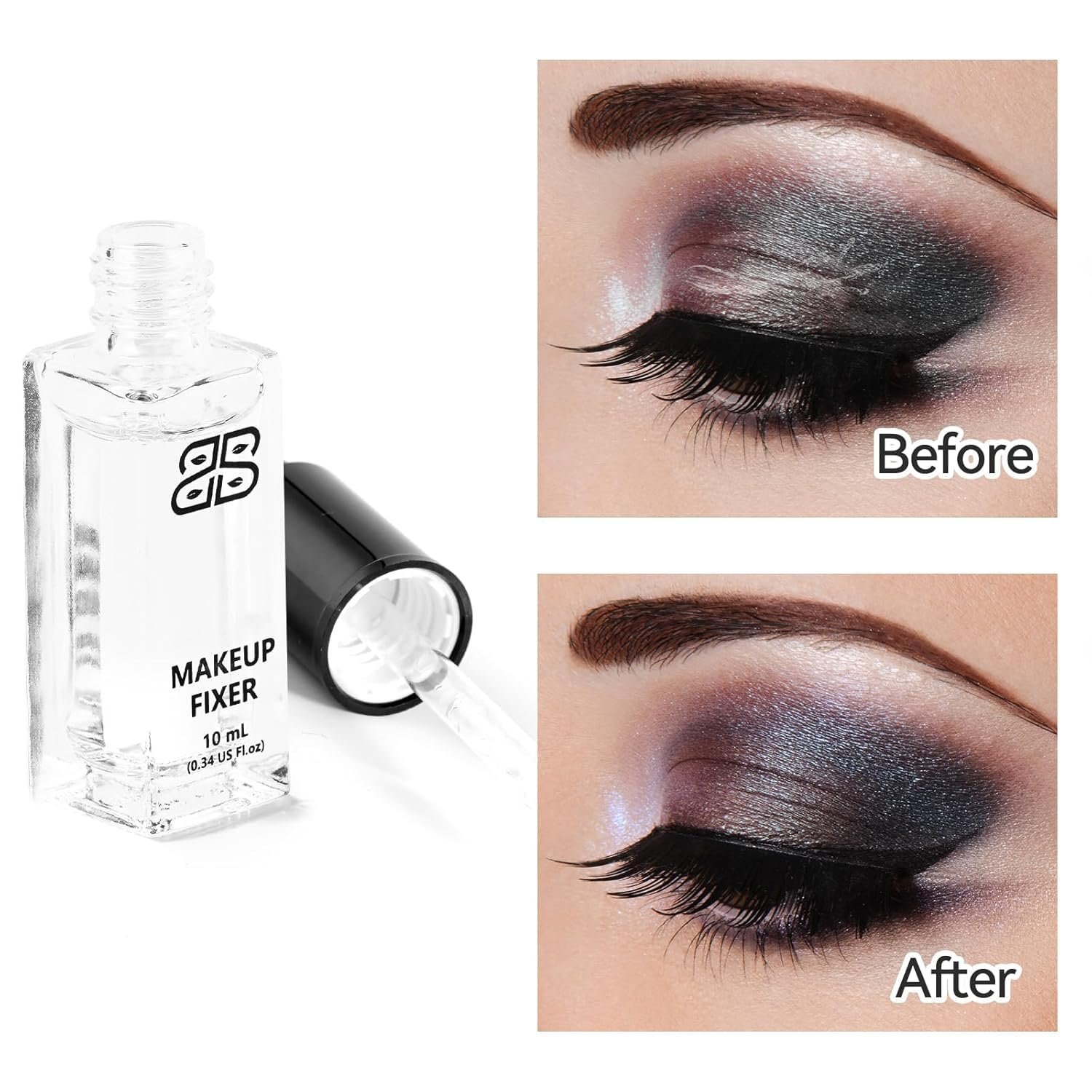 Makeup Fixer Mixing Liquid Cosmetics Eyeshadow Sealant Prolong Makeup Pigment Durability 10ml/0.34 US FL OZ (Black Bottle Cap) - Image 2