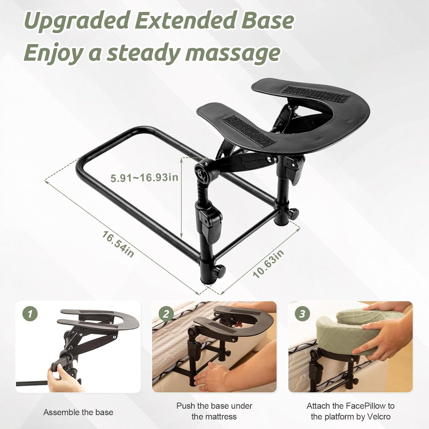 Massage Headrest for Bed, Adjustable Massage Face Cradle at Home, Portable Massage Table Kit for Sleeping Mattress, Face Down Pillow After Eye Surgery - Image 2