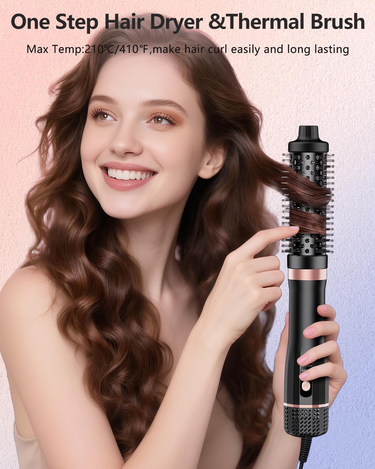 Hot Air Brush, Updated Version Thermal Brush & Hair Dryer Brush One Step Volumizer, High-Speed 1.5 Inch Negative Ion Blowout Express Thermal Round Brush Salon-Quality Blowouts, Hair Shinier & Smoother - Image 10