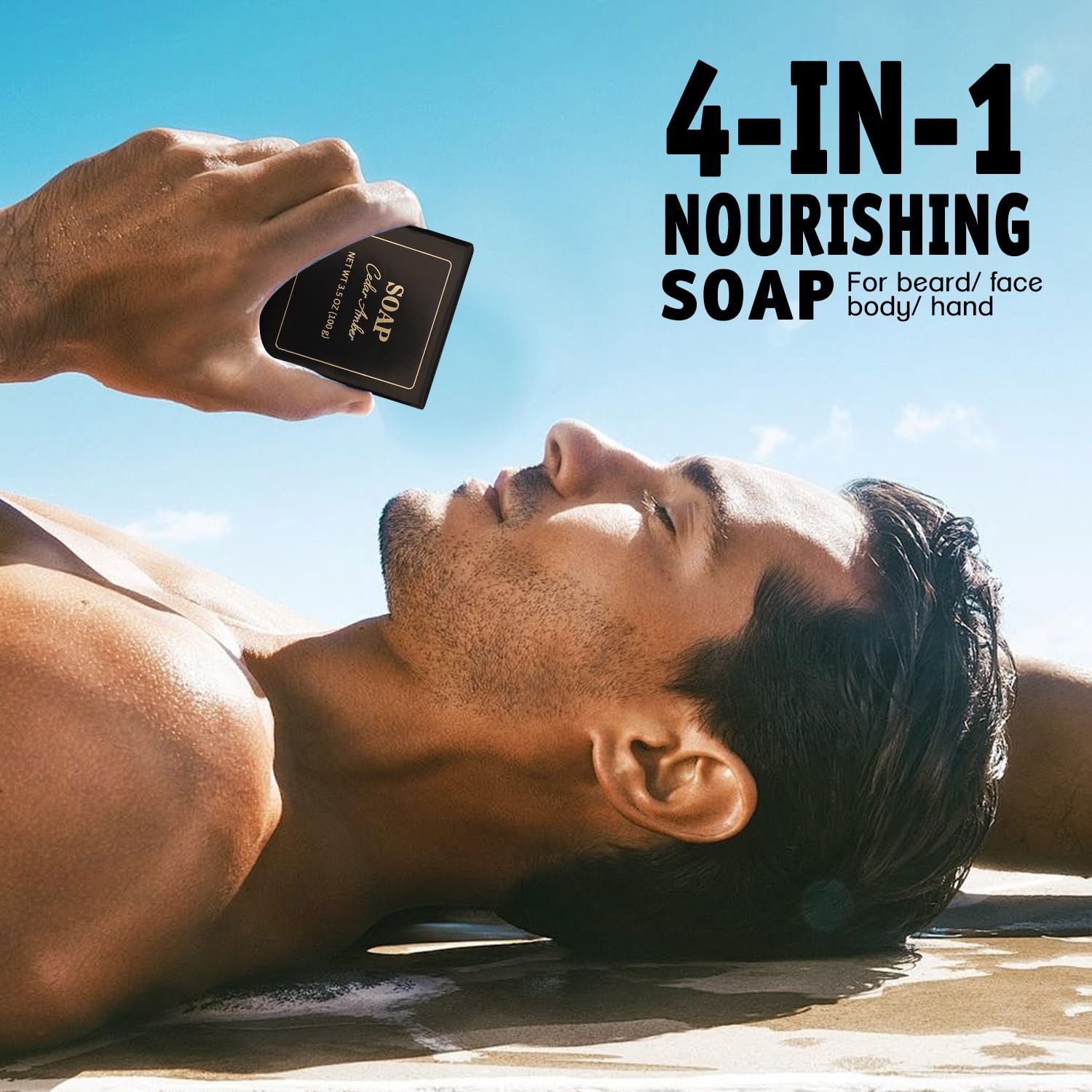 Fathers Day Gift 6 pcs Gifts for Men Cedar & Sandal Mens Gifts with Shampoo, Body Wash, Soap, Self Care Bath Set, Christmas Birthday Gift Box for Him - Image 6