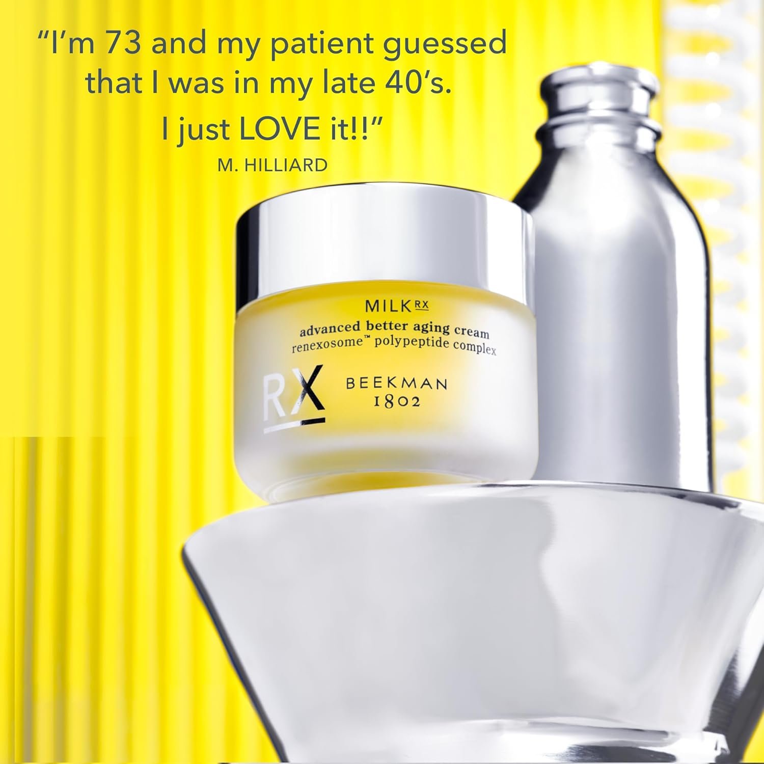 Beekman 1802 Milk RX Advanced Better Aging Collagen Moisturizer Face Cream – 4X Retinol Alternative with Goat Milk Exosomes & Polypeptide, Firming Cream, 1.69 fl oz - Image 4