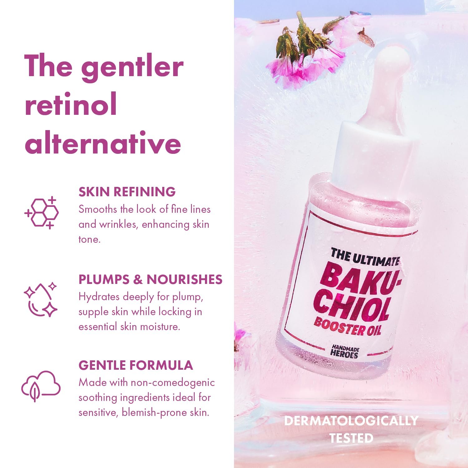 Handmade Heroes 2% Bakuchiol Oil Lifting and Firming Oil for Guasha Neck, and Décolleté, All Natural Retinol Alternative For Radiant and Line Smoothing 0.75oz - Image 3