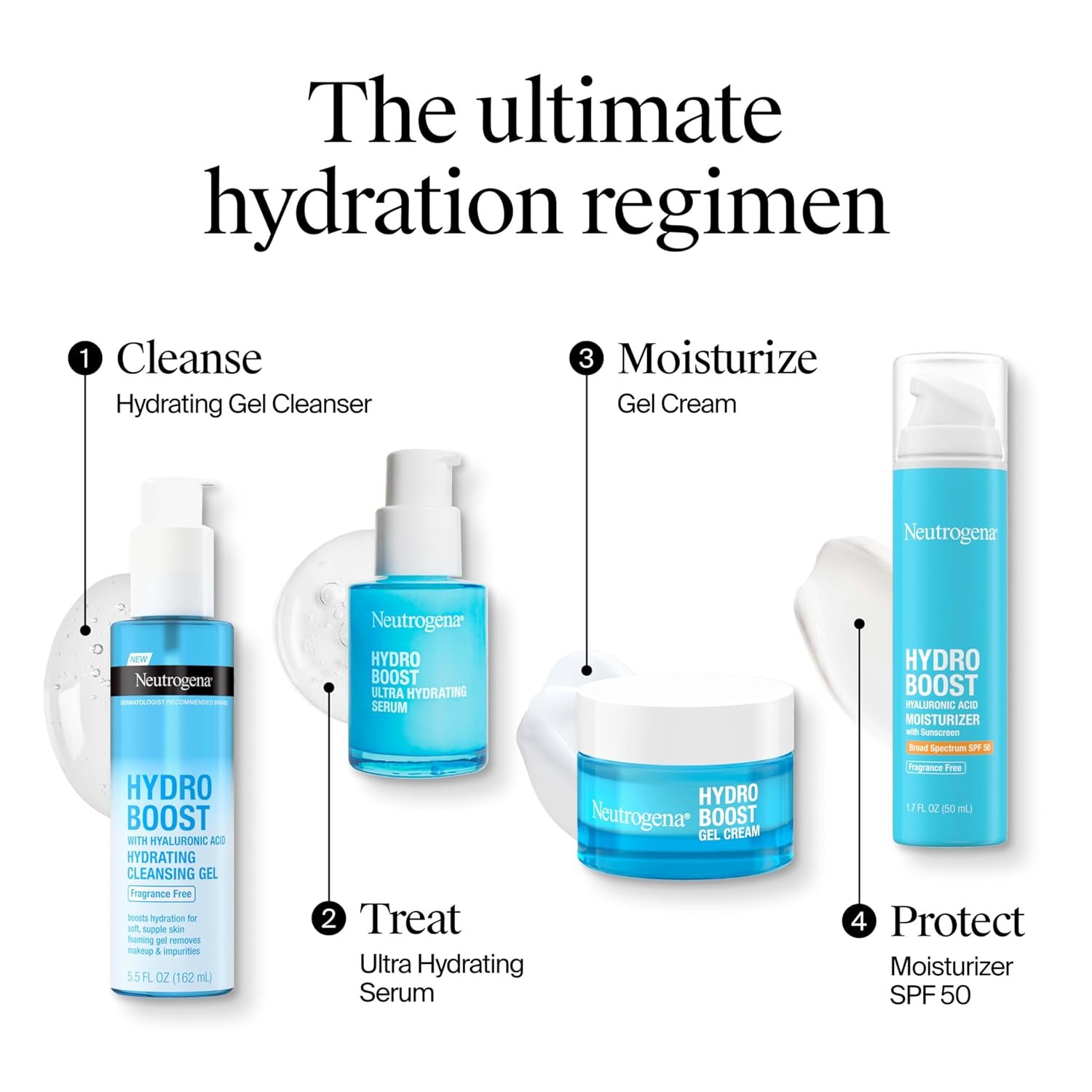 Neutrogena Hydro Boost Gel Cream Fragrance Free, Hyaluronic Acid Facial Moisturizer for Normal to Dry Skin, Lightweight Gel Moisturizer for Hydrated, Nourished, and Dewy Skin, 0.5 fl. oz - Image 8