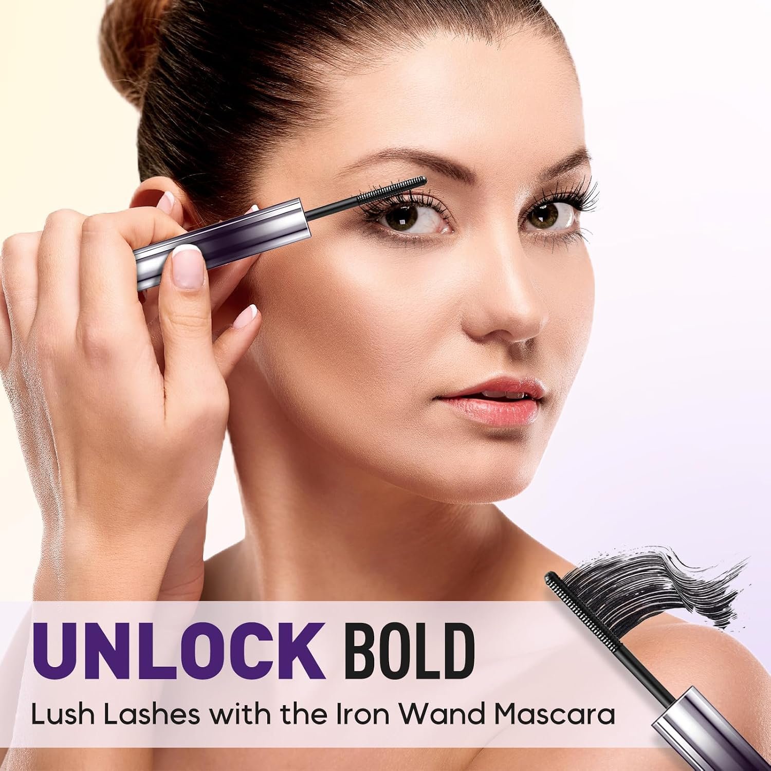 Wand Mascara, Metal Wand Mascara Black Washable Metal Mascaras, Waterproof Long-Lasting 3D Curling Eyelash Iron Mascaras with No Flaking (Black) - Image 6