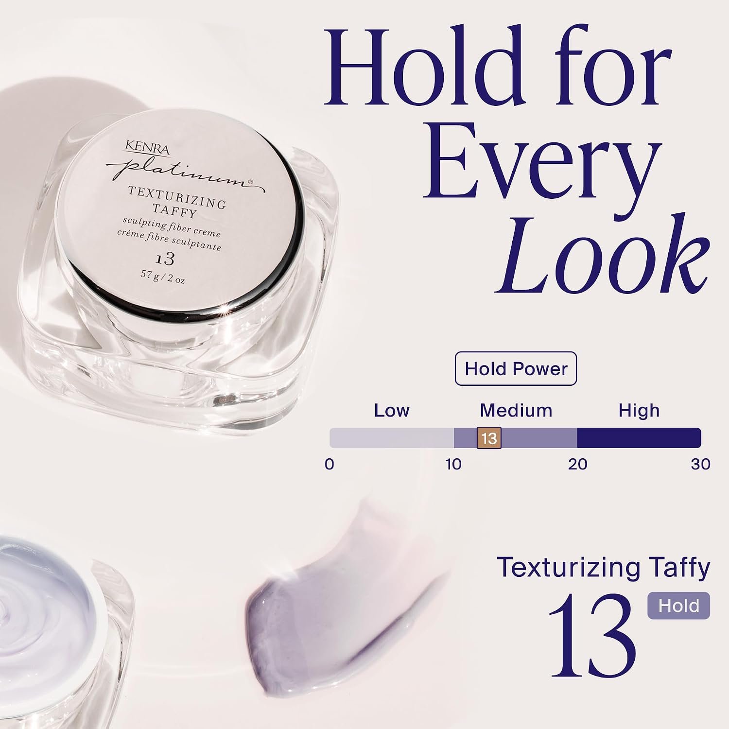 Kenra Platinum Texturizing Taffy 13 | Styling Fiber Crème | Medium Hold | Defines, Details, & Smooths Styles | Superior Control for Sculpting Short & Long Hairstyles | All Hair Types - Image 3